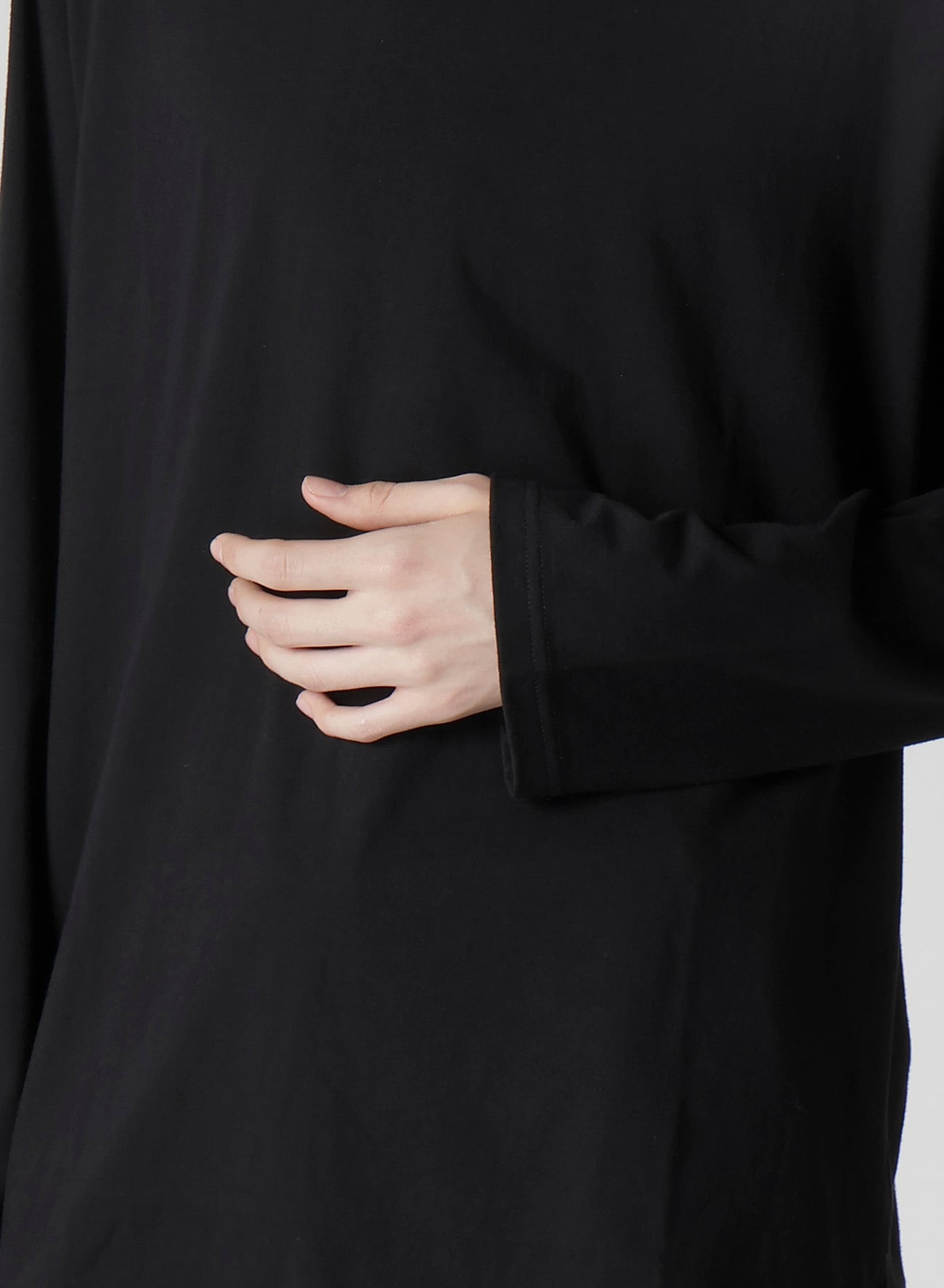 30/- PLAIN STITCH HOOD SIGNATURE PRINT HOODIE(M Black): Yohji