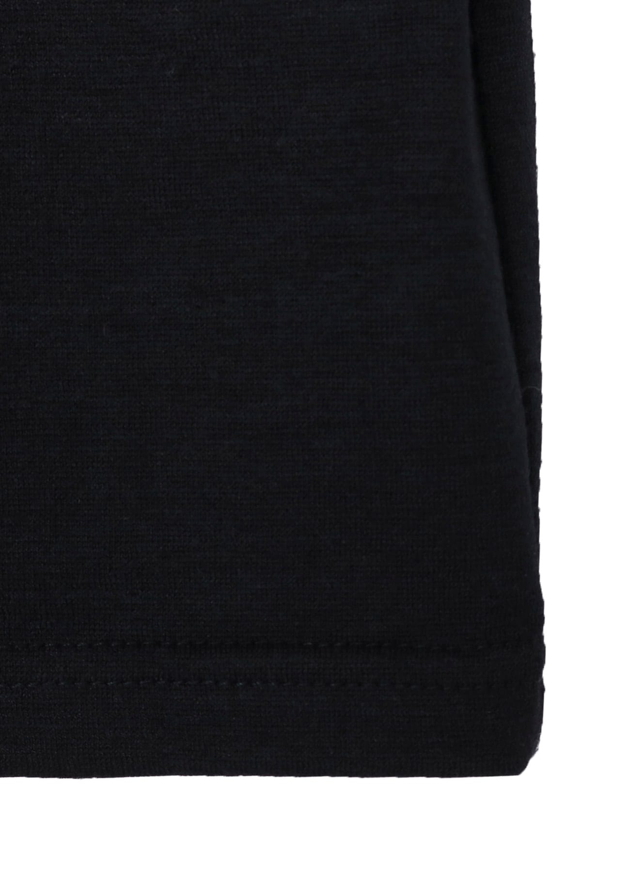 WOOL SINGLE JERSEY PANELED ROUND NECK LONG SLV T