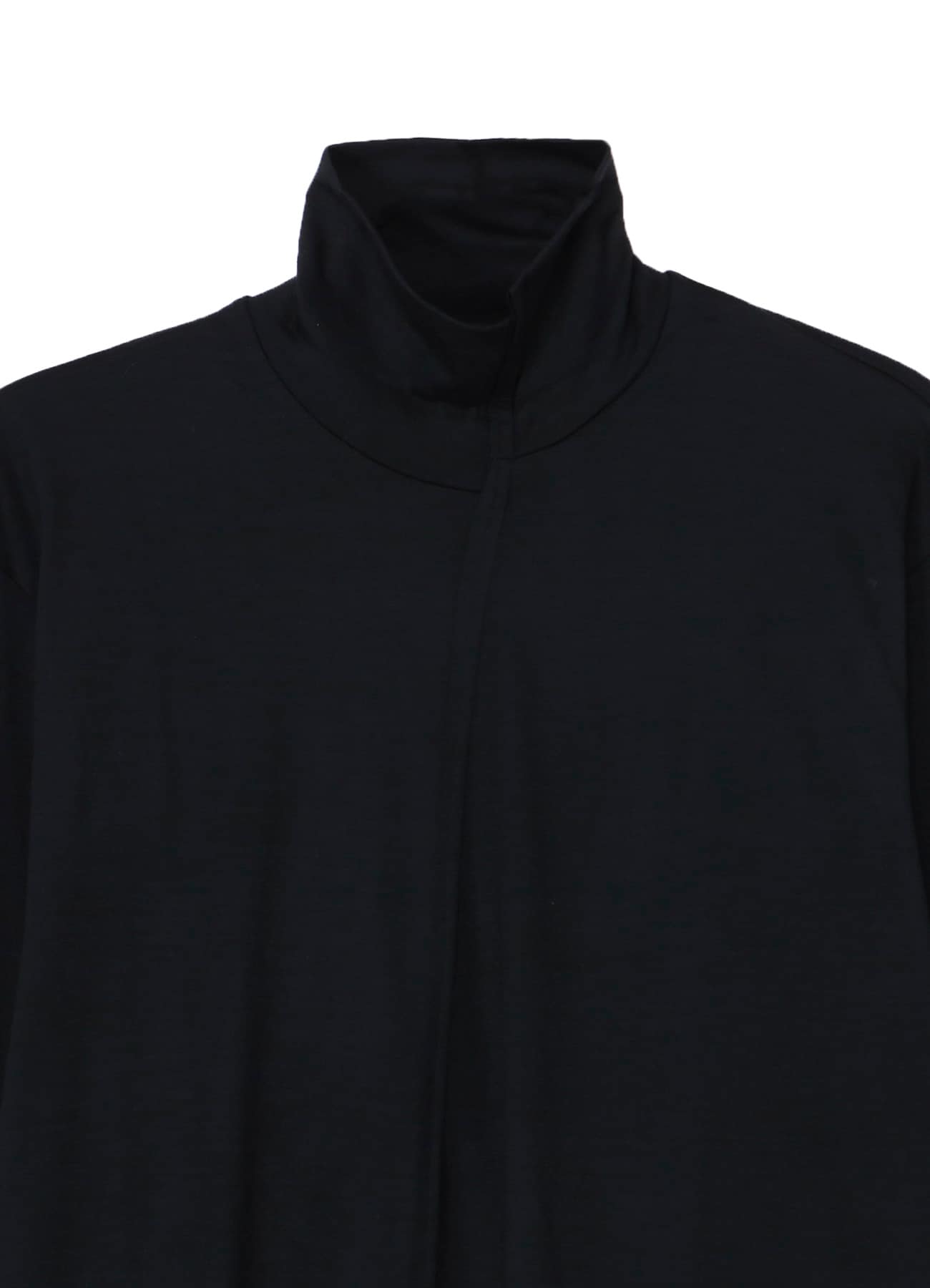 WOOL SINGLE JERSEY PANELED TURTLE NECK PO