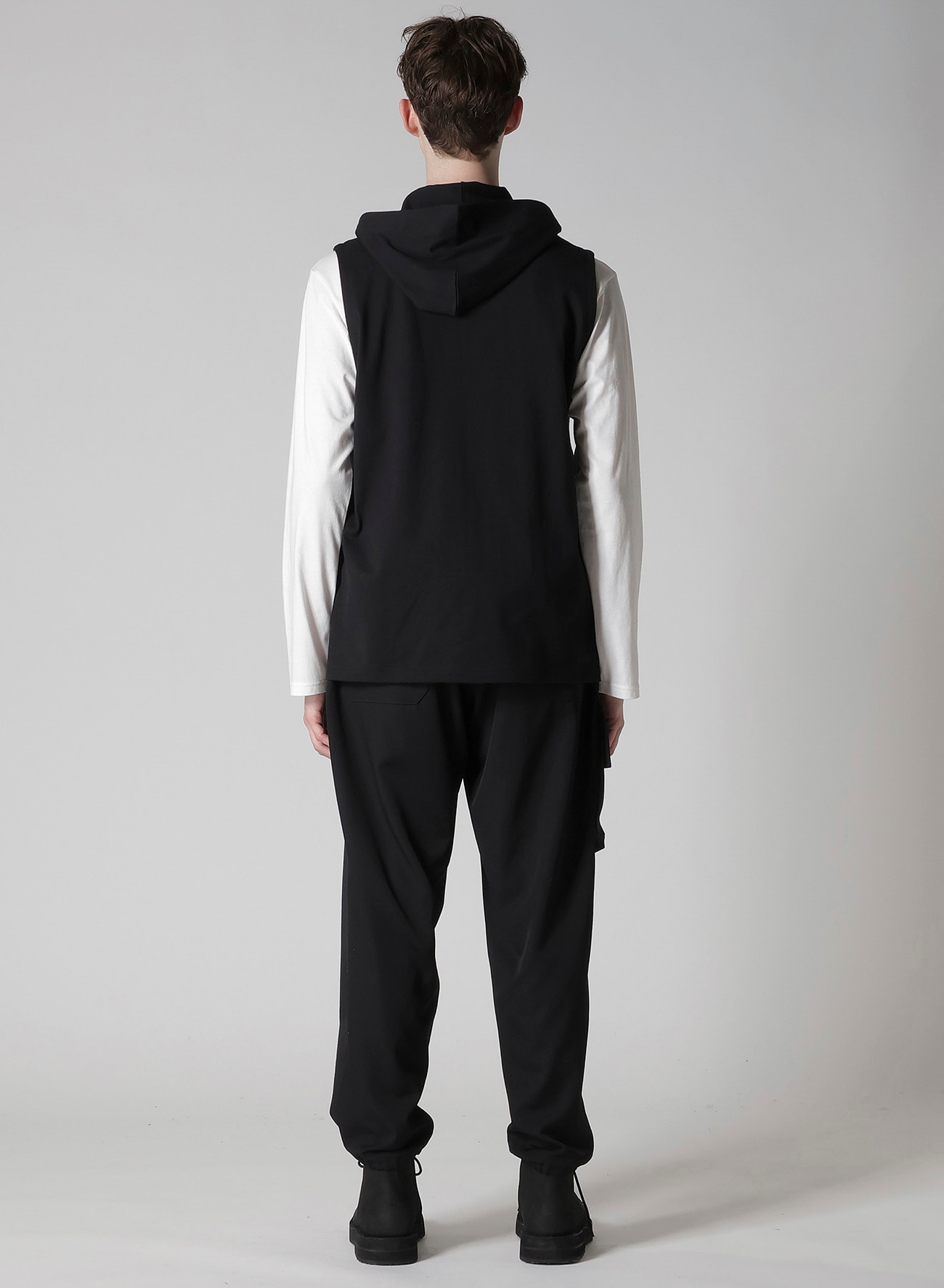 HIGH DENSITY JERSEY HOODED ZIP VEST