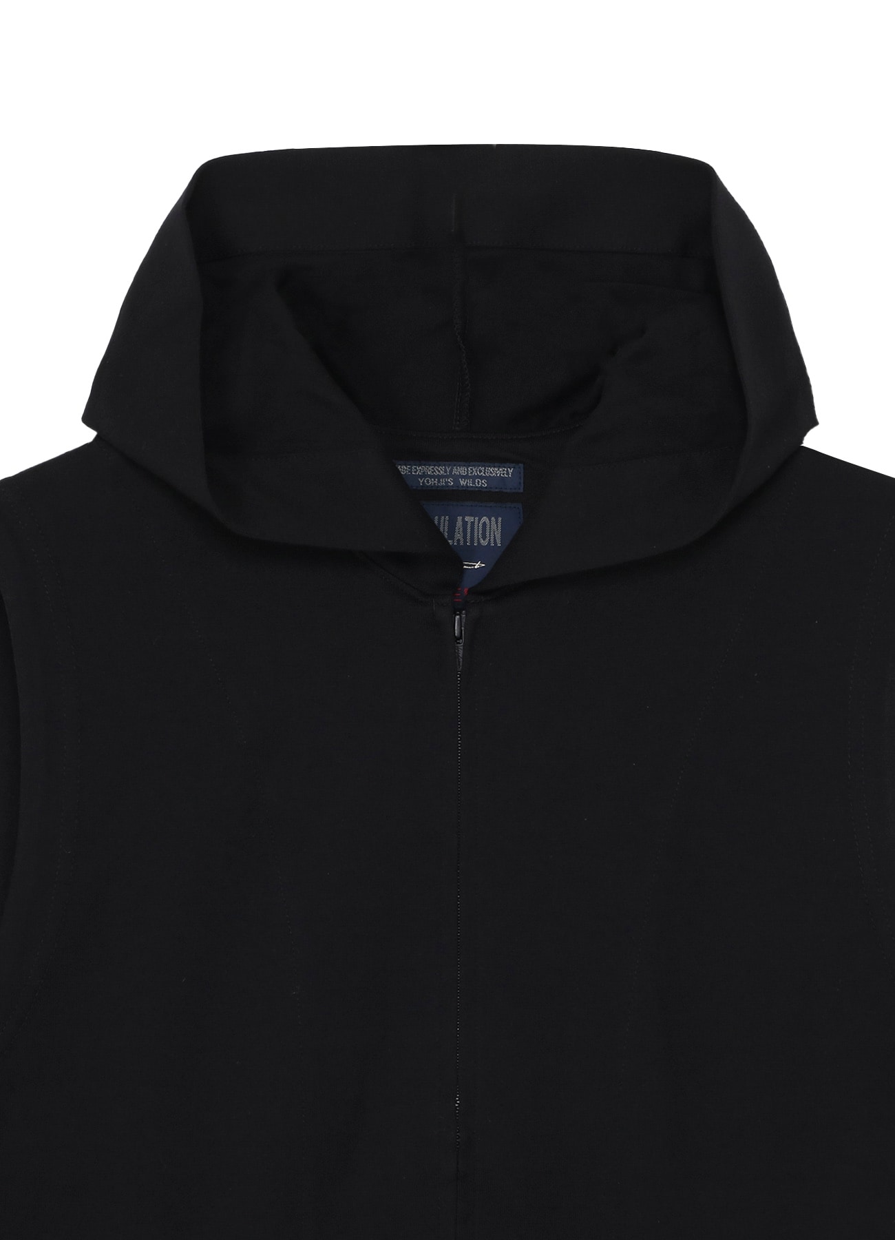 HIGH DENSITY JERSEY HOODED ZIP VEST