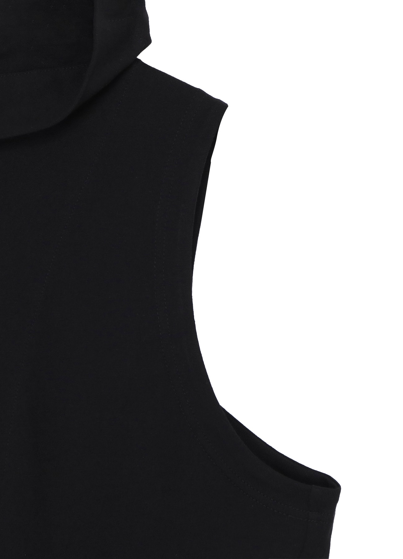 HIGH DENSITY JERSEY HOODED ZIP VEST