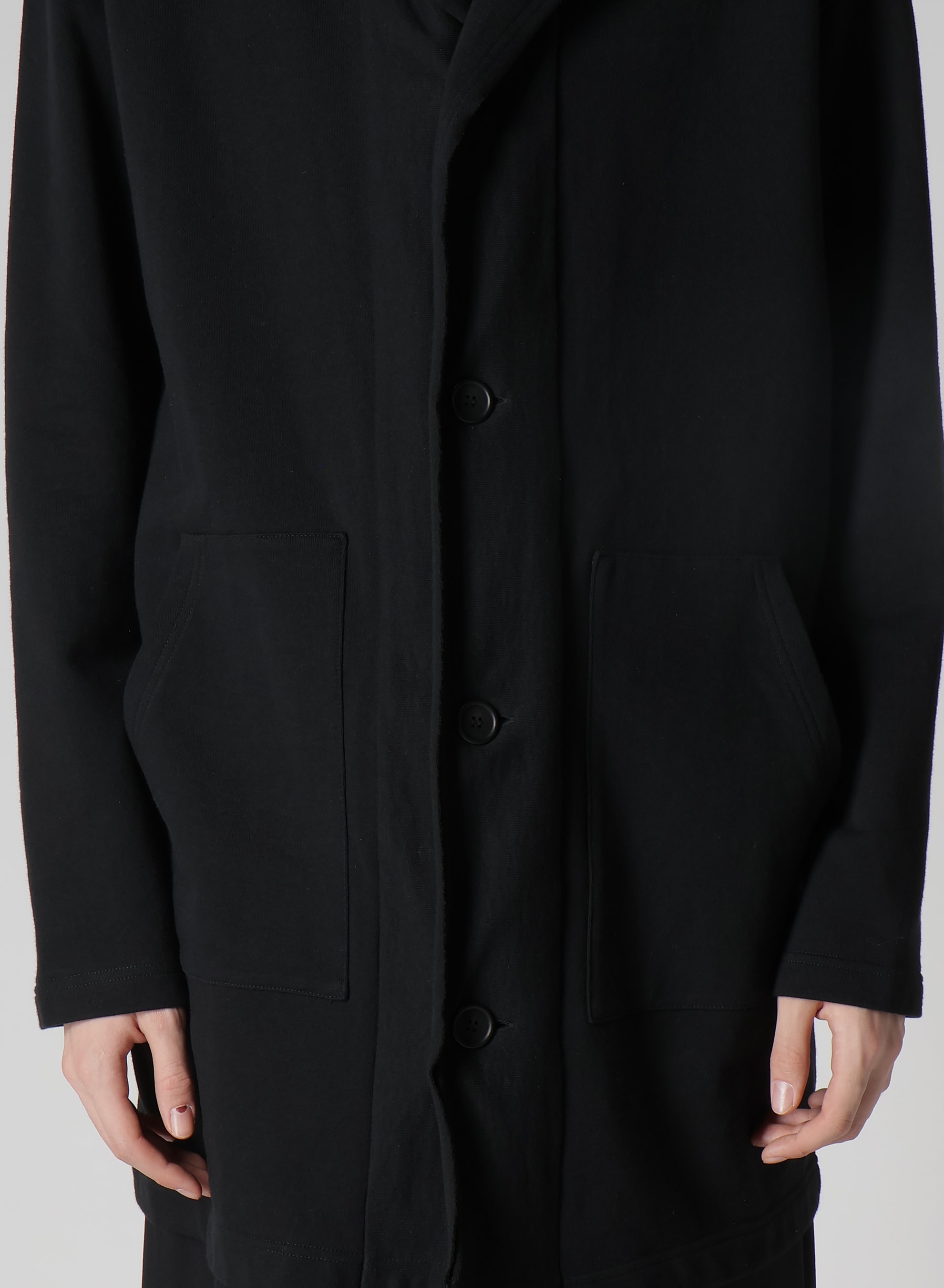 REGULATION FRENCH TERRY HOODED COAT