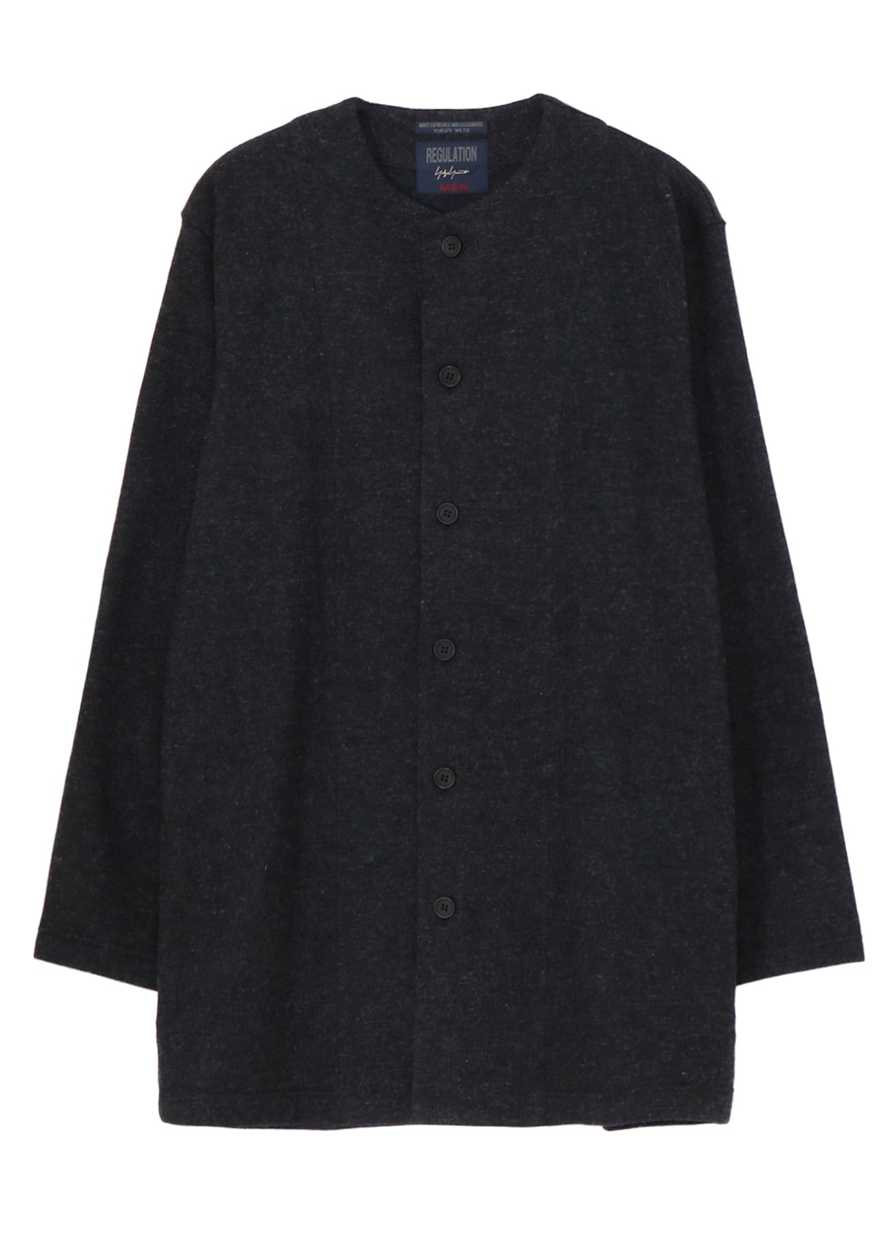 WOOLLEN JERSEY ROUND NECK JACKET