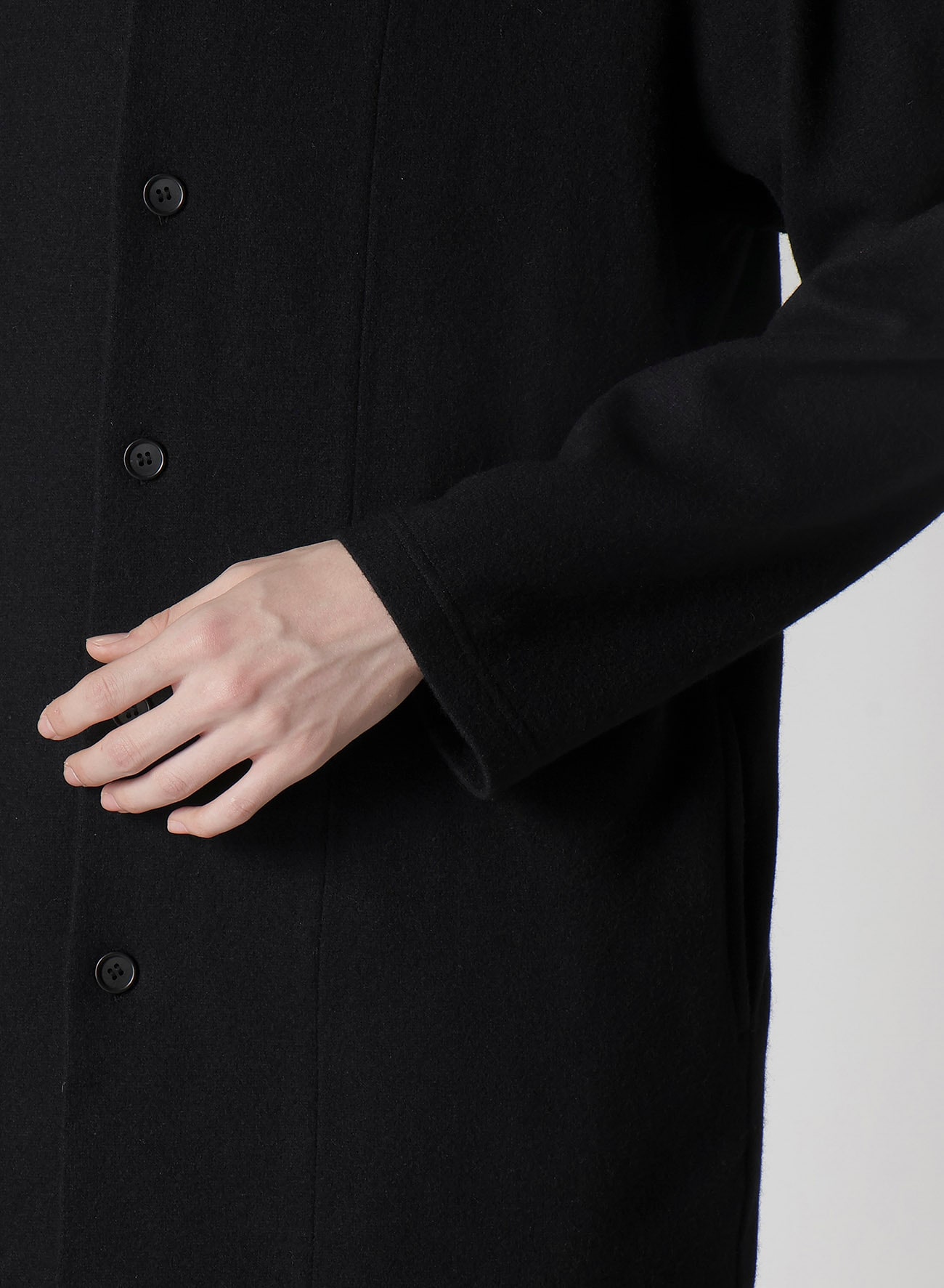WOOLLEN JERSEY ROUND NECK JACKET
