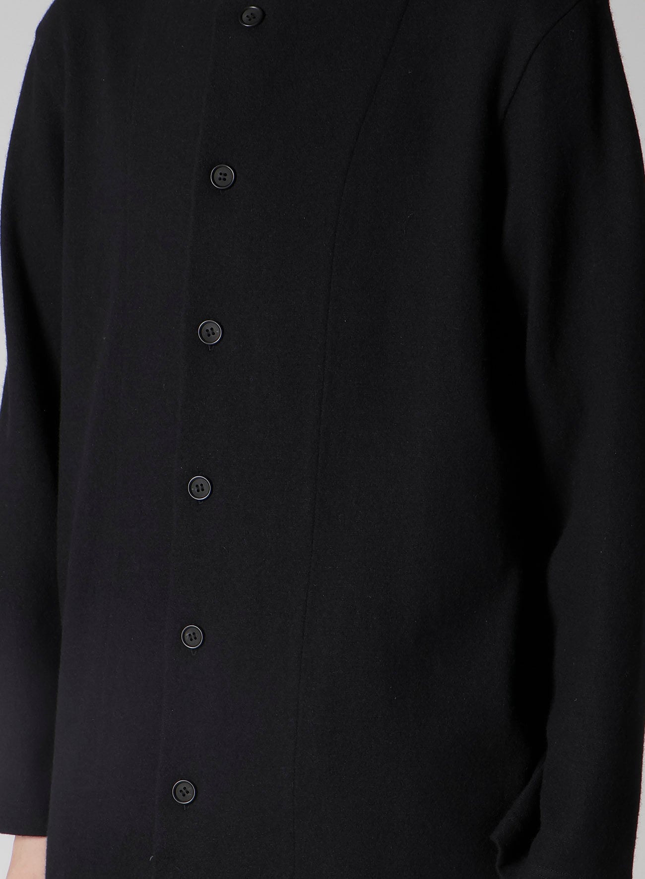 WOOLLEN JERSEY ROUND NECK JACKET