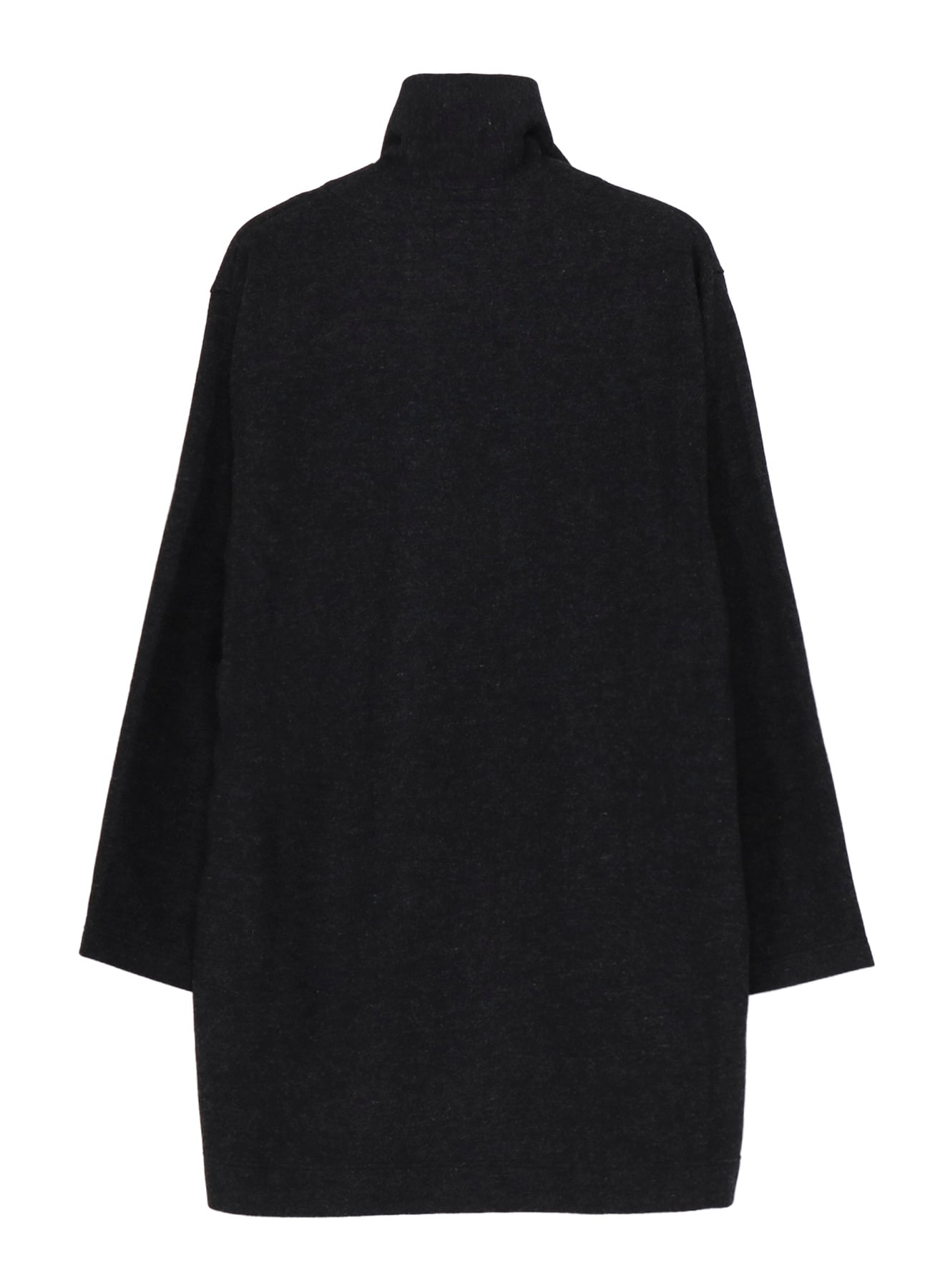 WOOLLEN JERSEY HIGH NECK LONG COAT