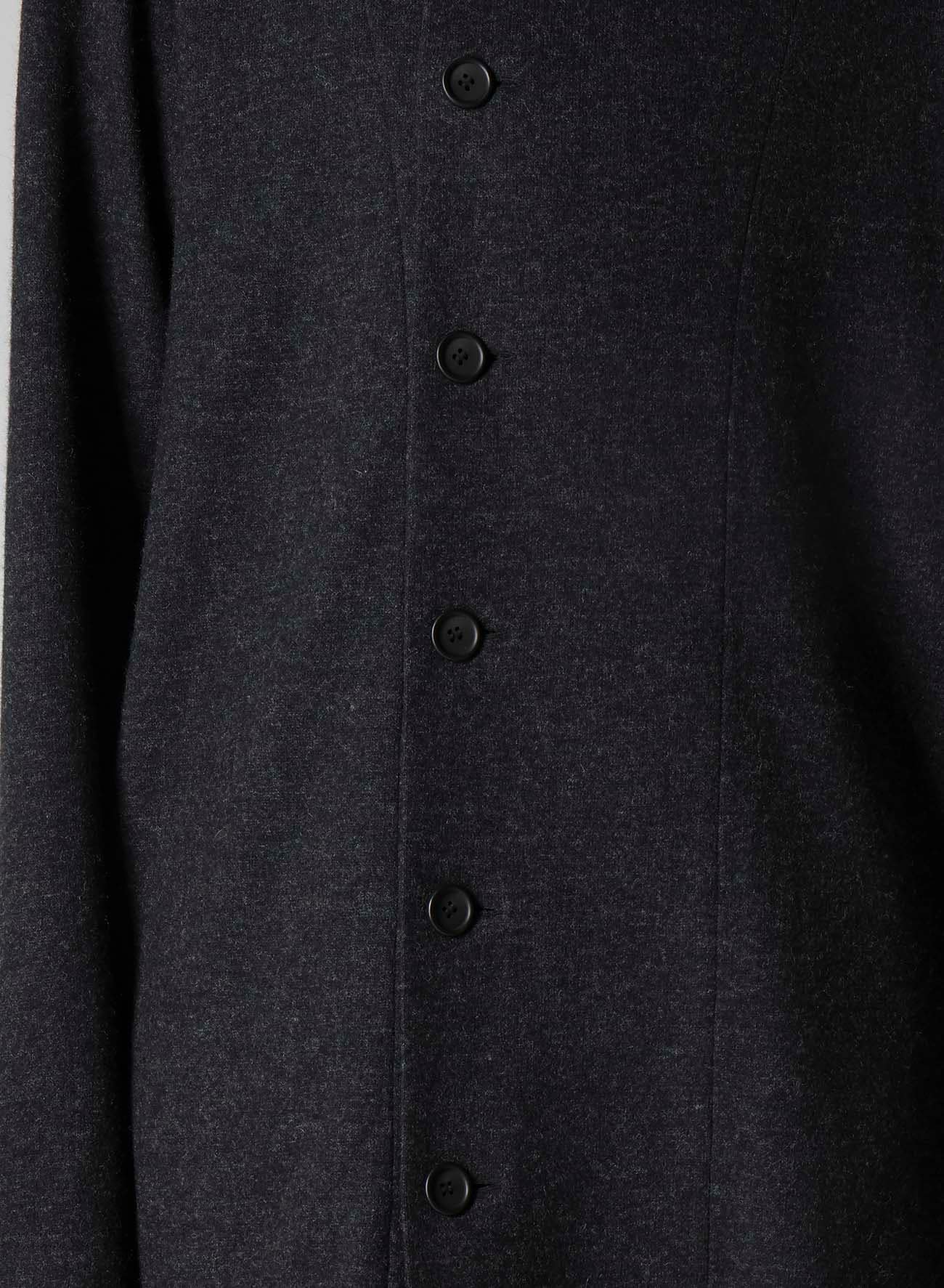 WOOLLEN JERSEY HIGH NECK LONG COAT