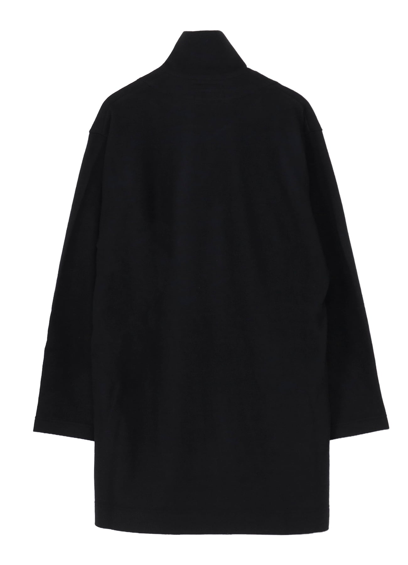 WOOLLEN JERSEY HIGH NECK LONG COAT