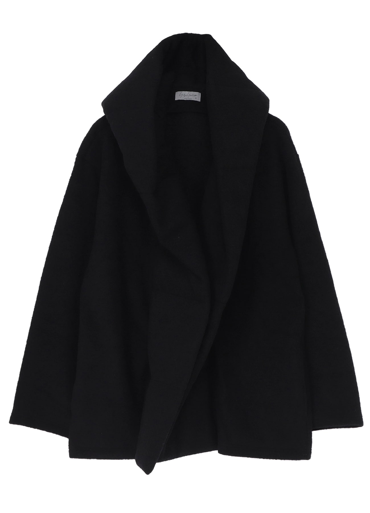 BOUCLE SINGLE JERSEY PADDED HOODED COAT