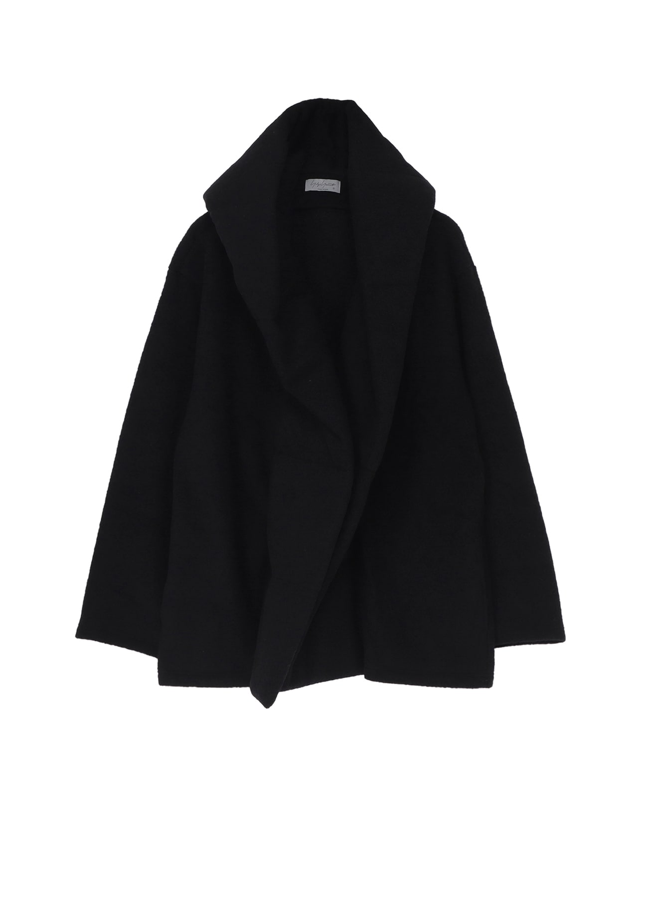 BOUCLE SINGLE JERSEY PADDED HOODED COAT