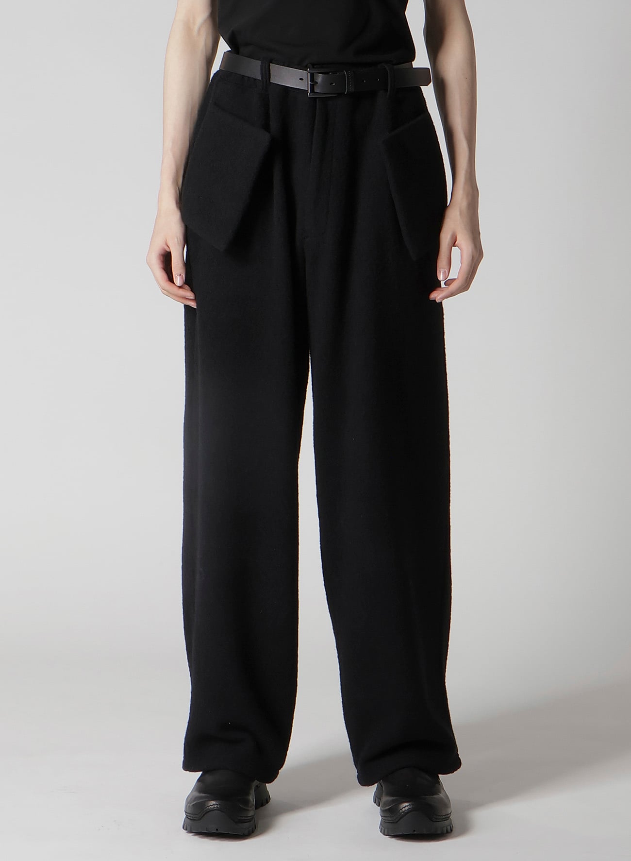 BOUCLE SINGLE JERSEY PADDED POCKET PANTS
