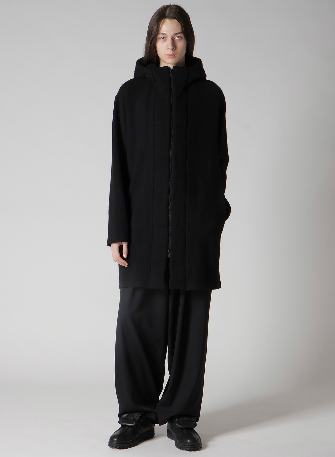 1/12 WOOL JACQUARD PADDED HOODIE