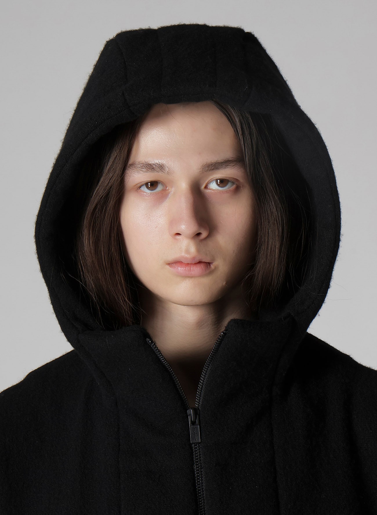 1/12 WOOL JACQUARD PADDED HOODIE