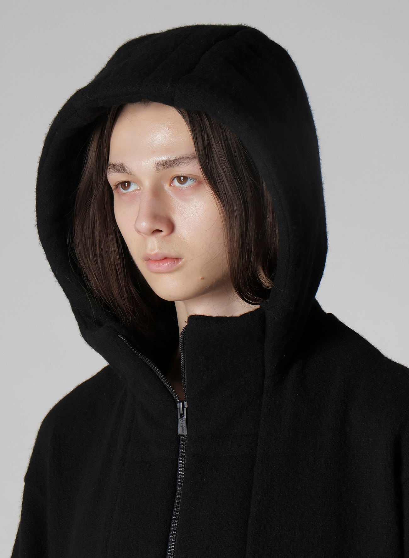1/12 WOOL JACQUARD PADDED HOODIE