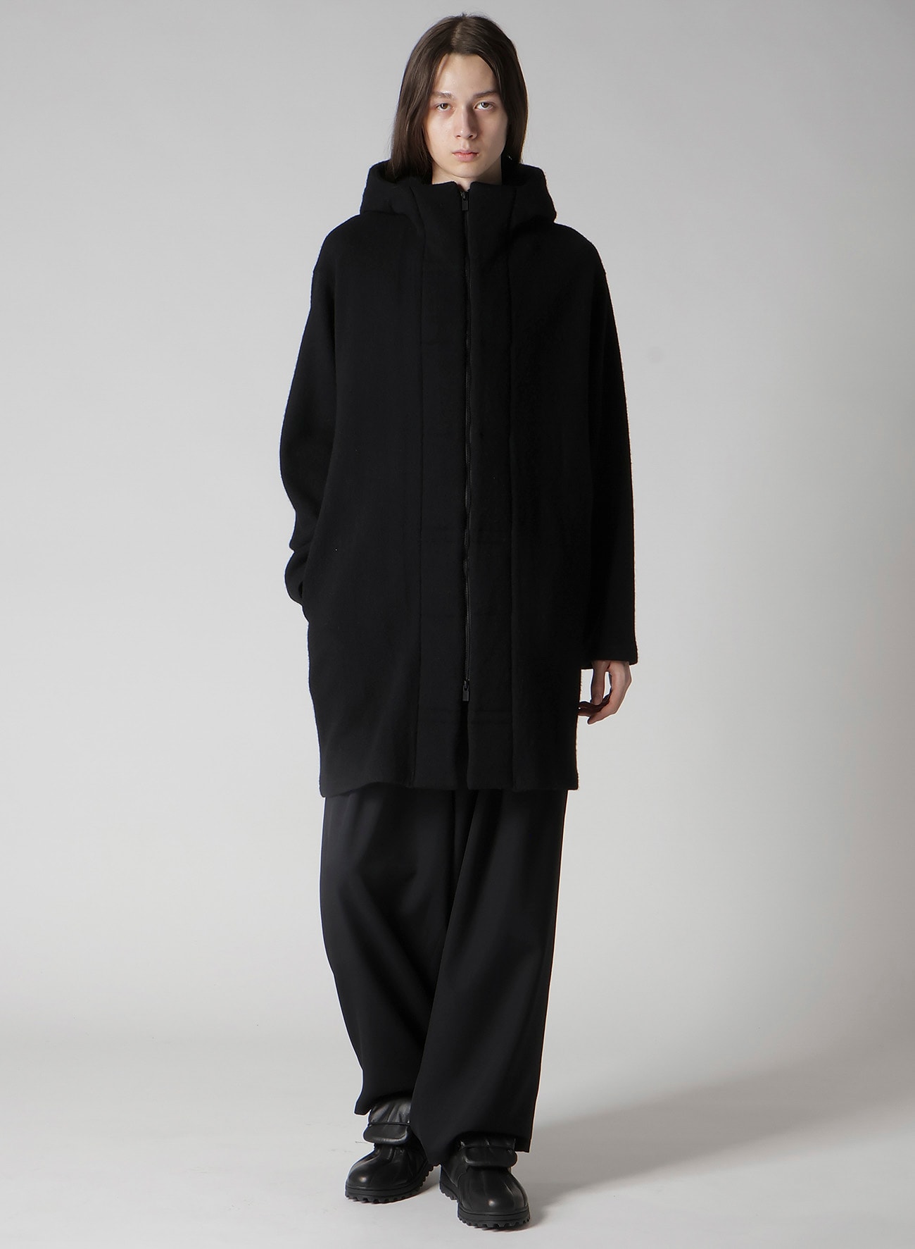 1/12 WOOL JACQUARD PADDED HOODIE