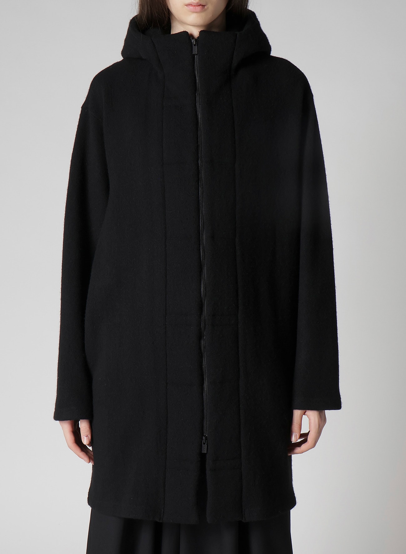 1/12 WOOL JACQUARD PADDED HOODIE