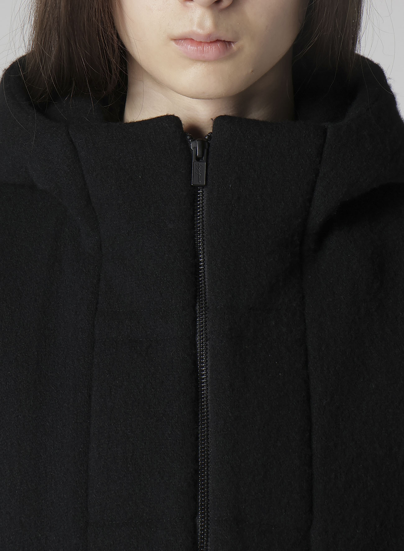 1/12 WOOL JACQUARD PADDED HOODIE
