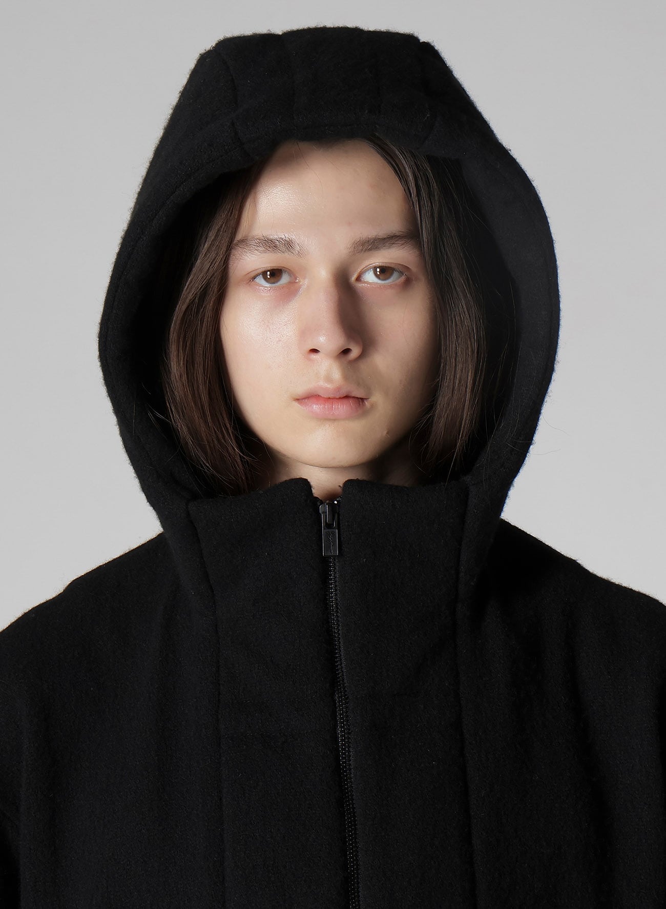 1/12 WOOL JACQUARD PADDED HOODIE