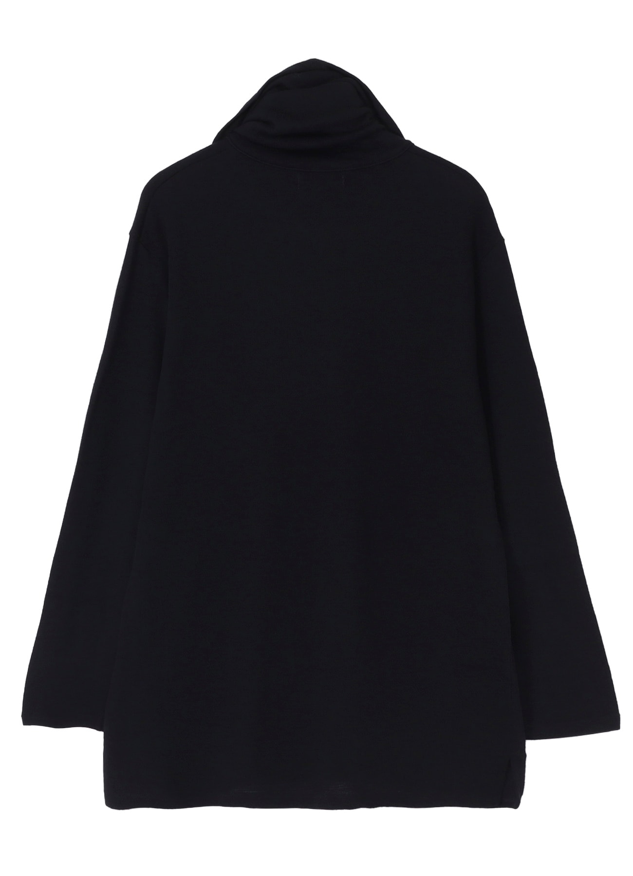 WOOL HOUNDSTOOTH JACQUARD HIGH NECK LONG SLV T