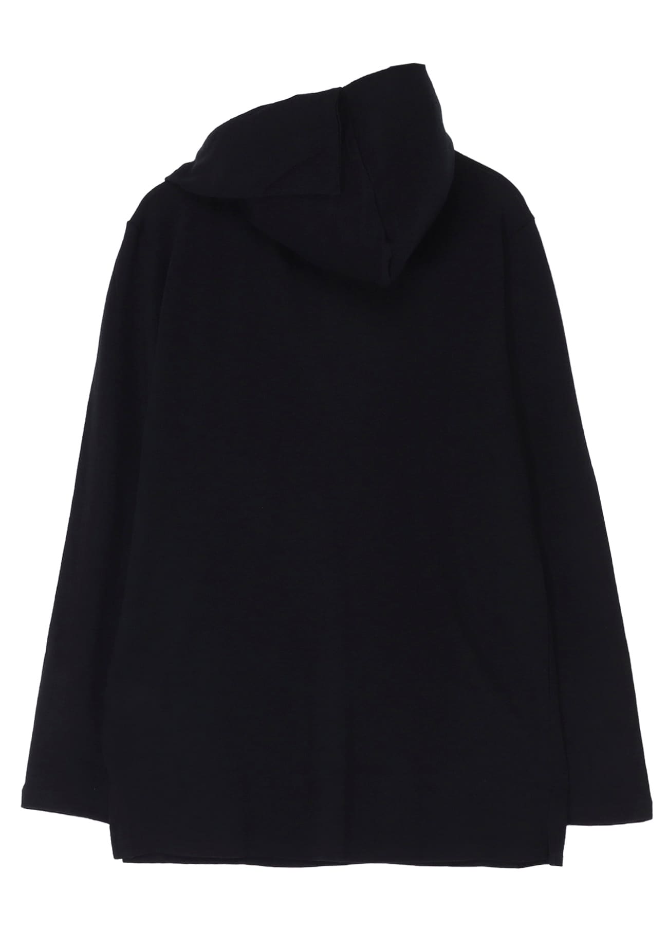 WOOL HOUNDSTOOTH JACQUARD HENLEY NECK HOOD T