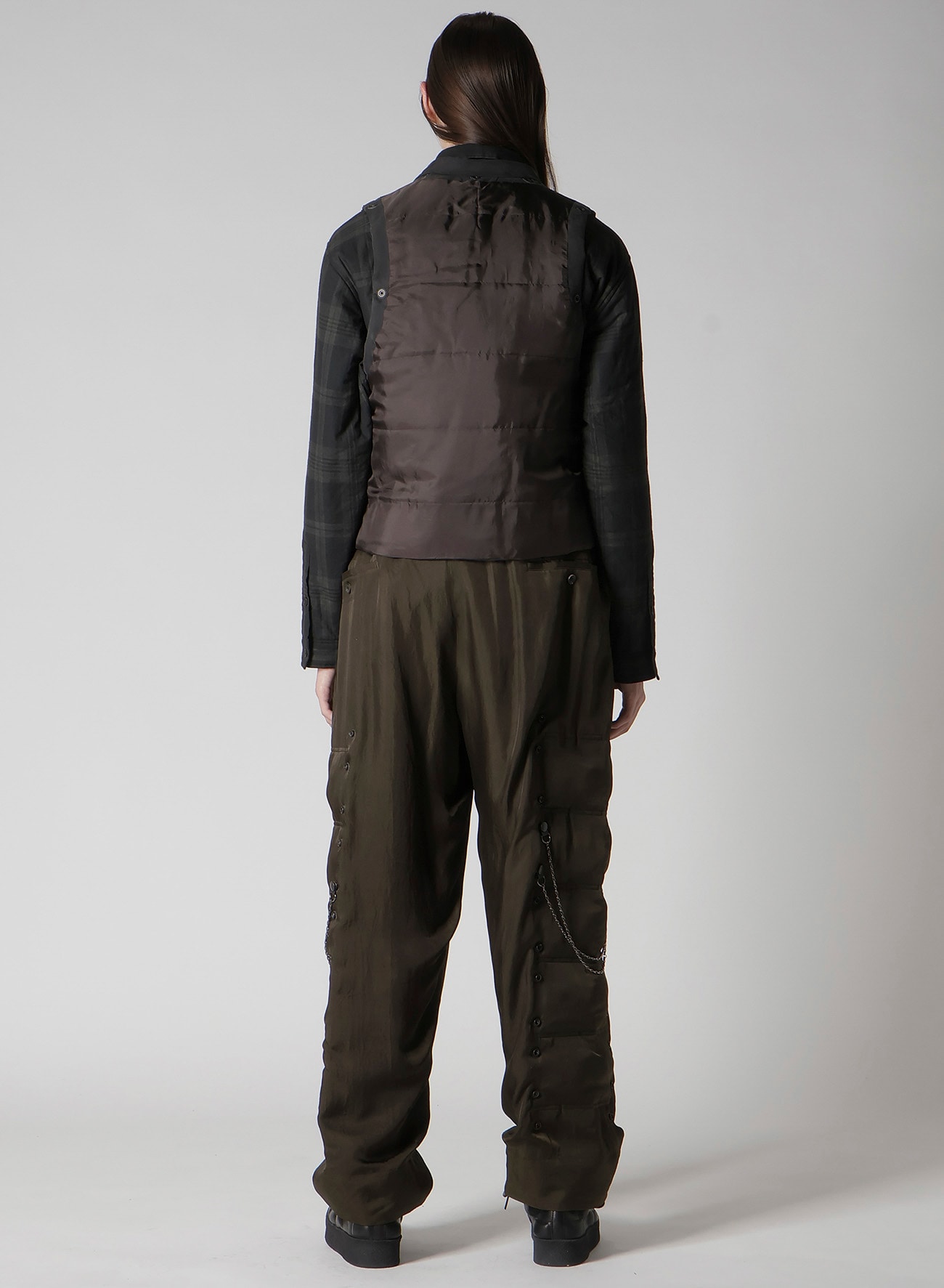 COTTON LINEN DOUBLE VEST WITH LINER