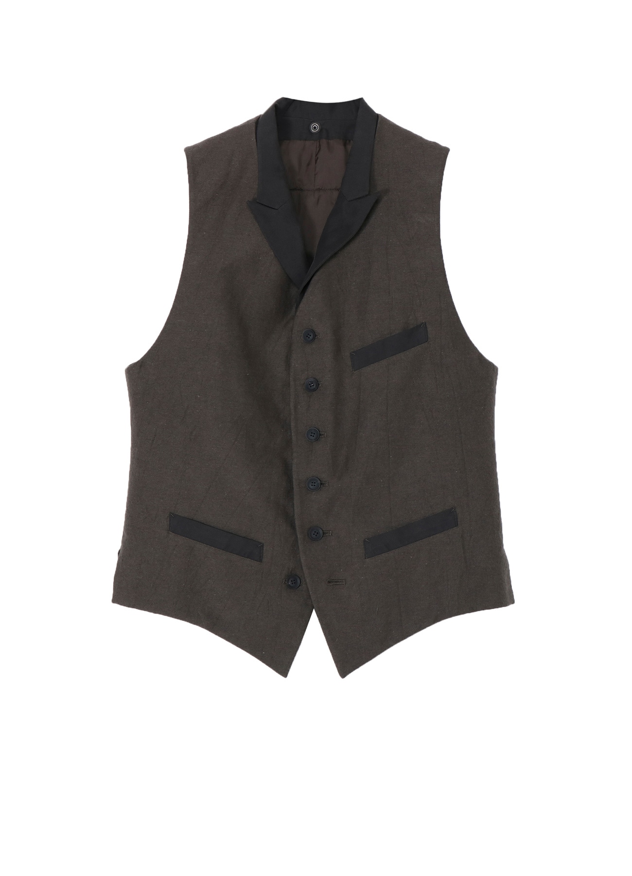 COTTON LINEN DOUBLE VEST WITH LINER