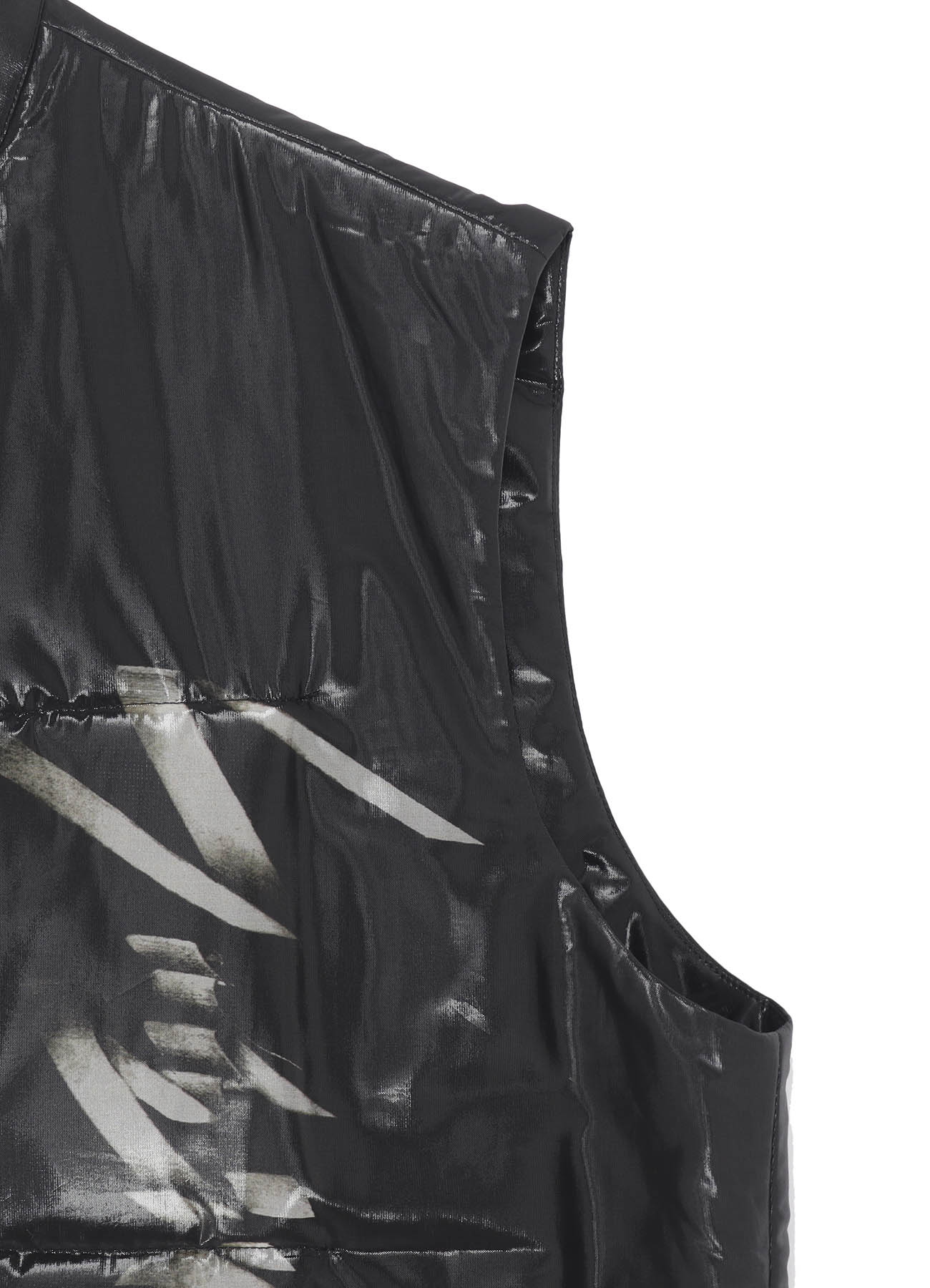 PAPER LOGO PRINTED CHINESE COLLAR VEST