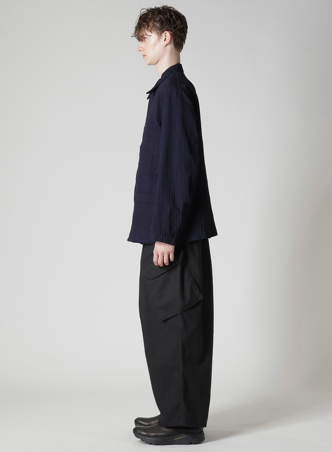 BS HERRINGBONE DENIM 5BS OVERLAP POCKET BLOUSON