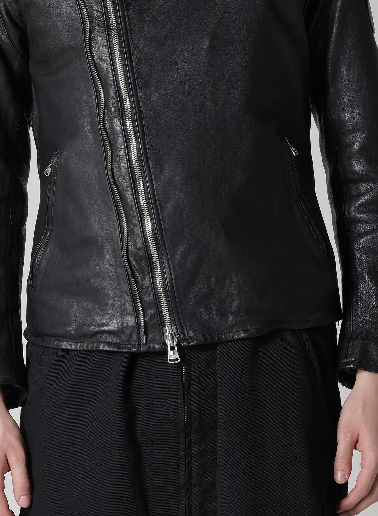 JAPAN HORSE LEATHER DOUBLE RIDERS(M Black): Yohji Yamamoto