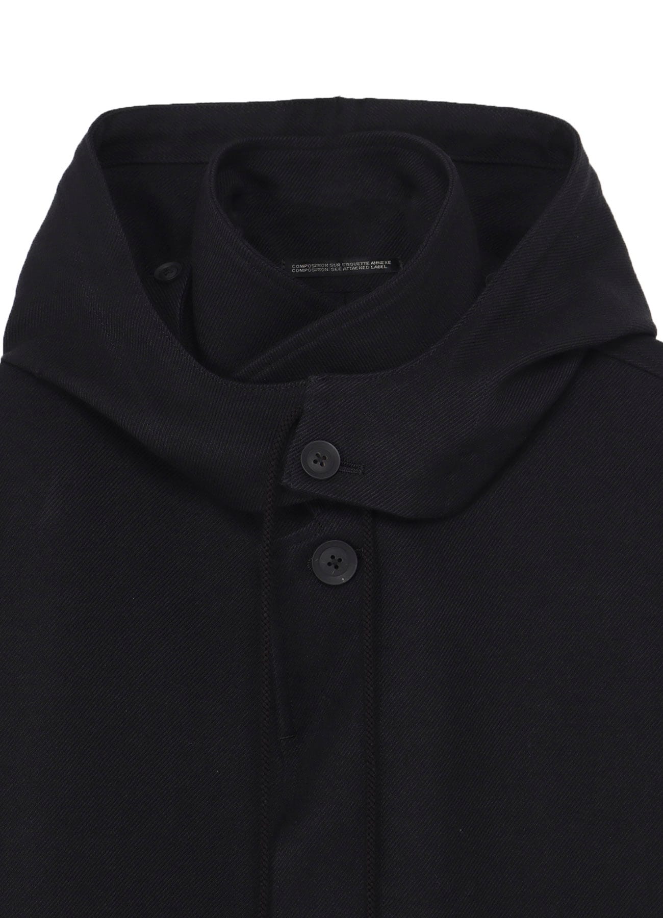 ARMY SERGE HOODED TRENCH COAT