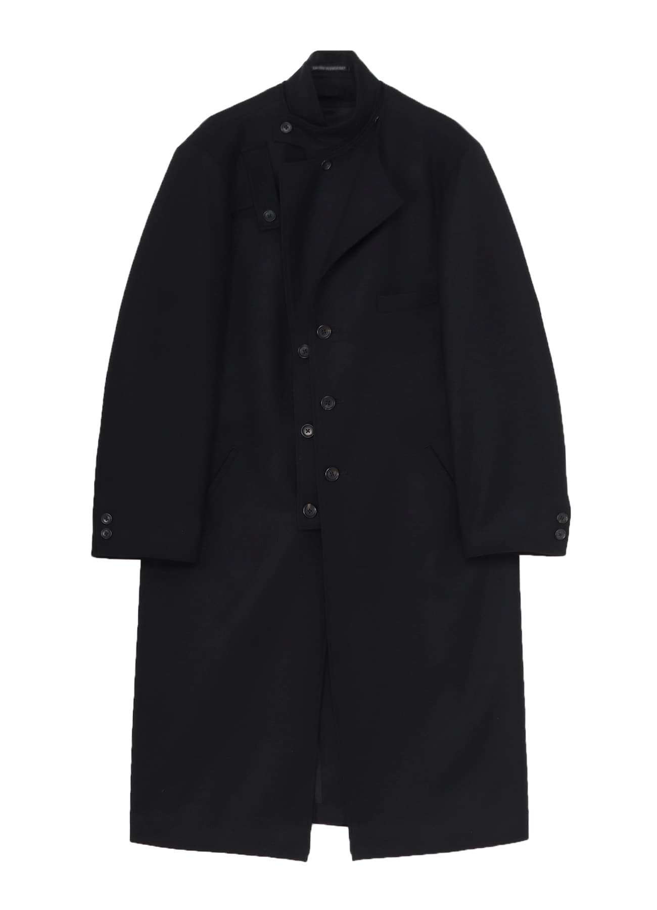Yama_shop 　3点まとめ買い　時間指定29〜21時 TASMANIA FLANNEL SPARE STAND COLLAR COAT(XS Black): Yohji Yamamoto
