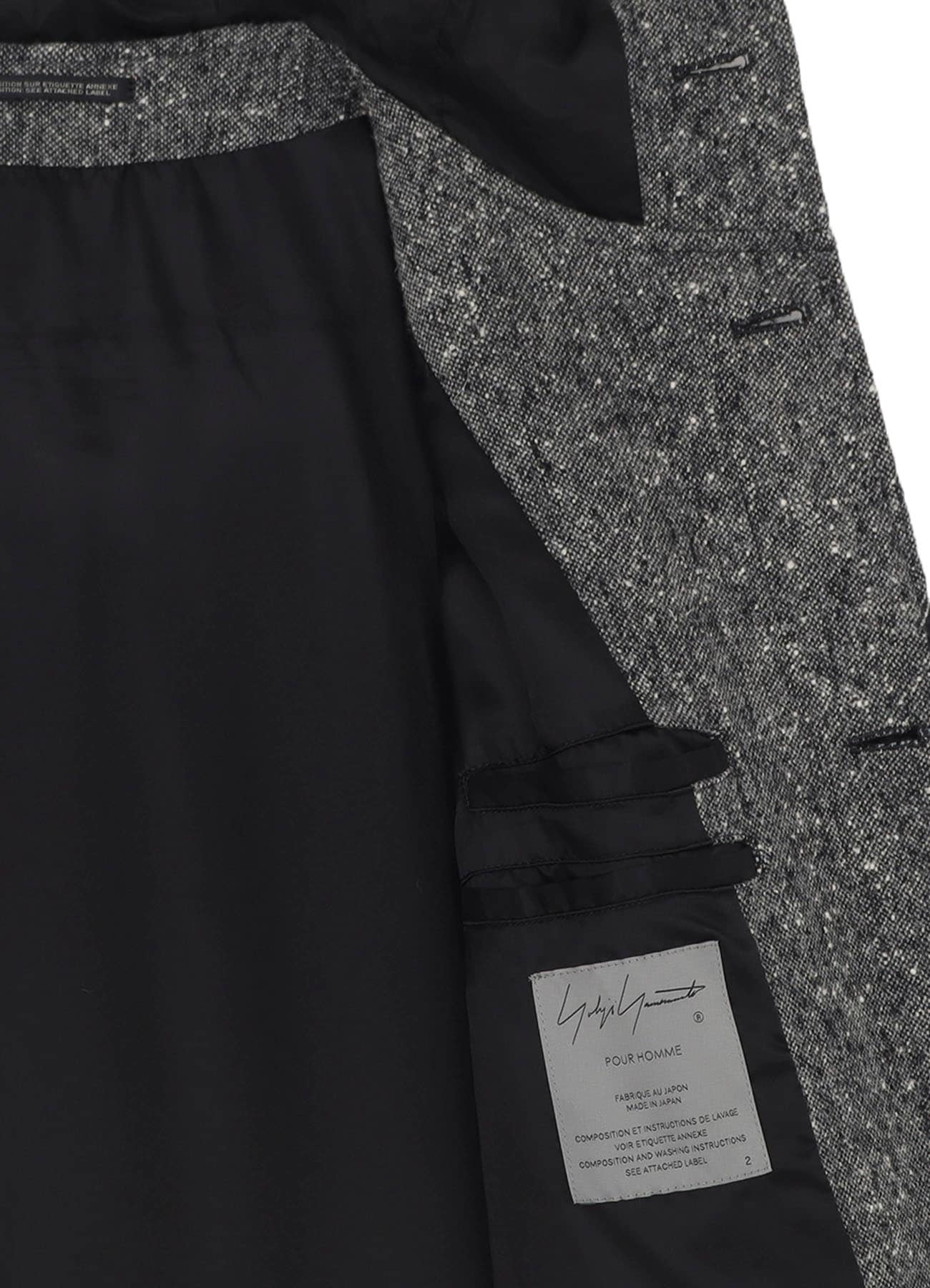 NEP TWEED FLY FRONT HOODED COAT