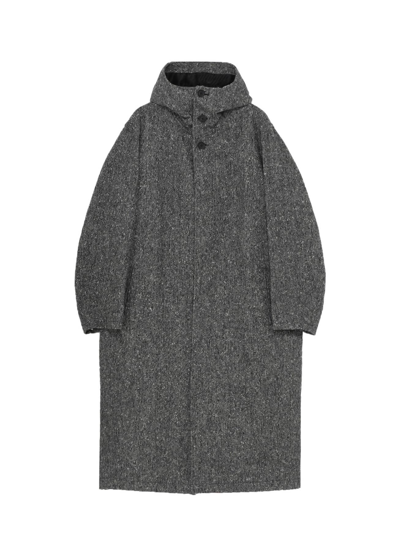 NEP TWEED FLY FRONT FOODED COAT