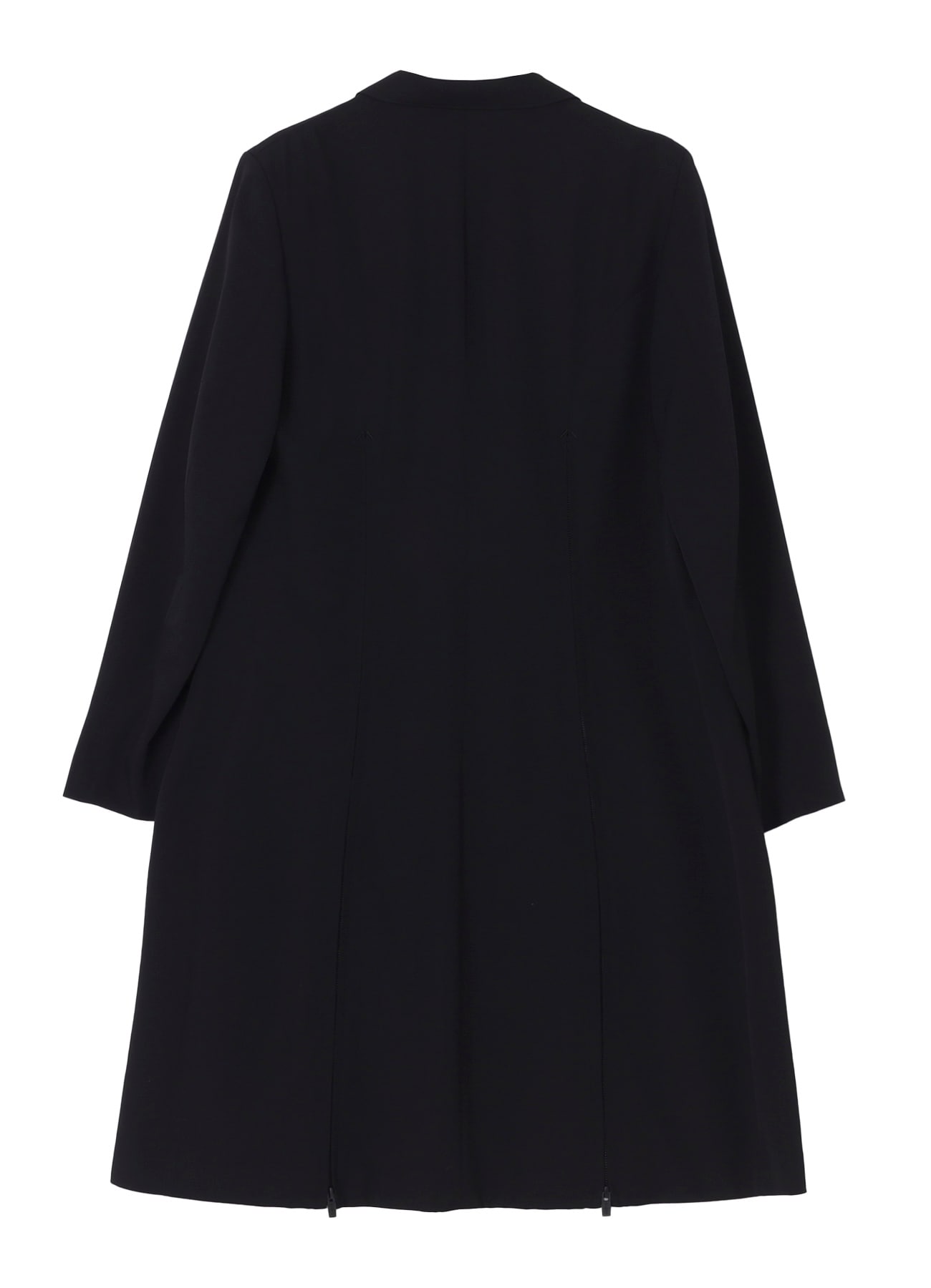 WOOL GABARDINE 3BUTTONS ZIP LONG COAT