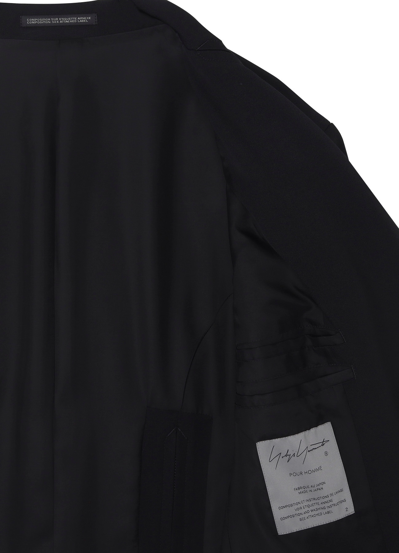 WOOL GABARDINE 3BUTTONS ZIP LONG COAT