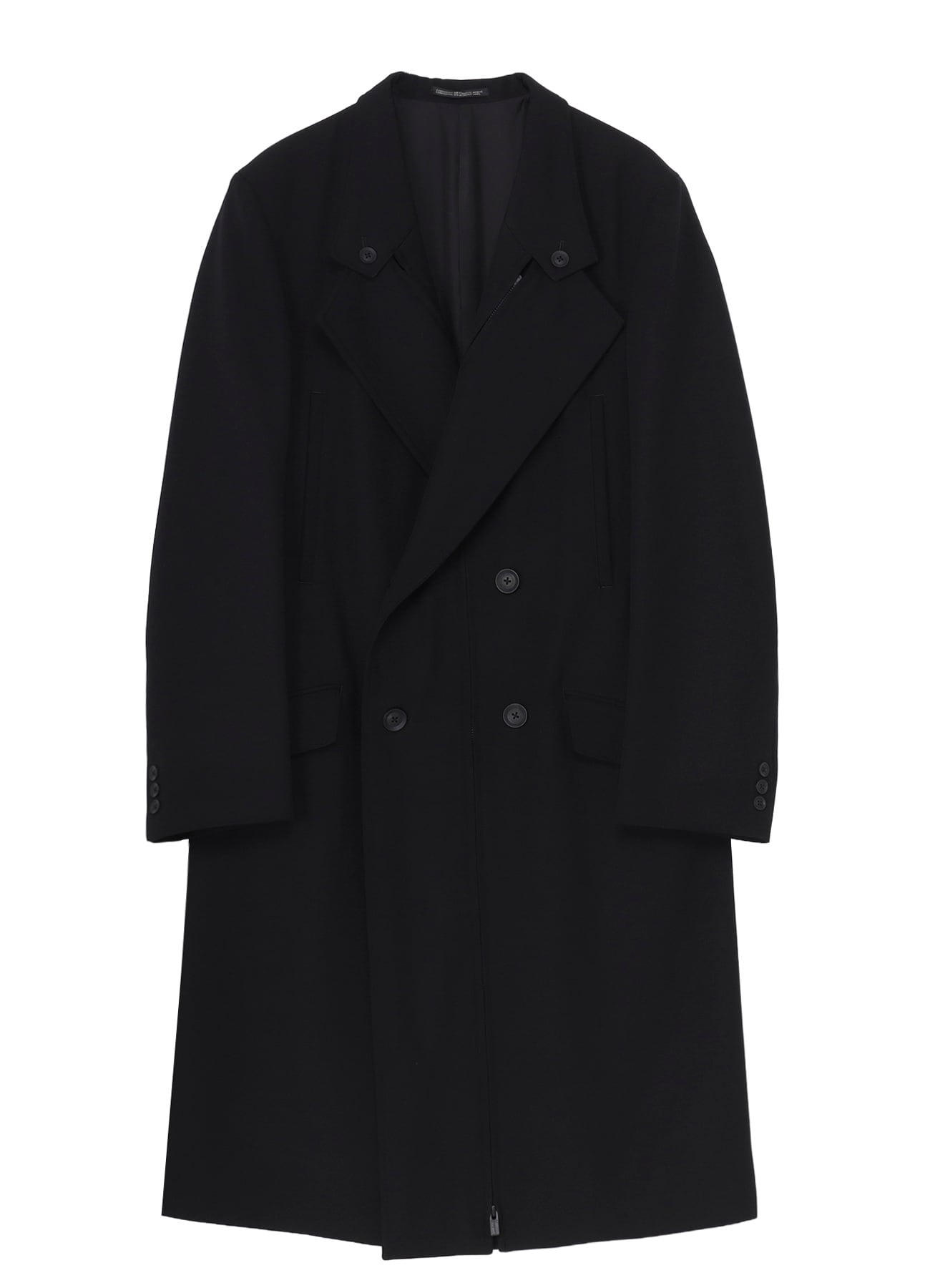 ARMY GABARDINE ZIPPER LONG JACKET
