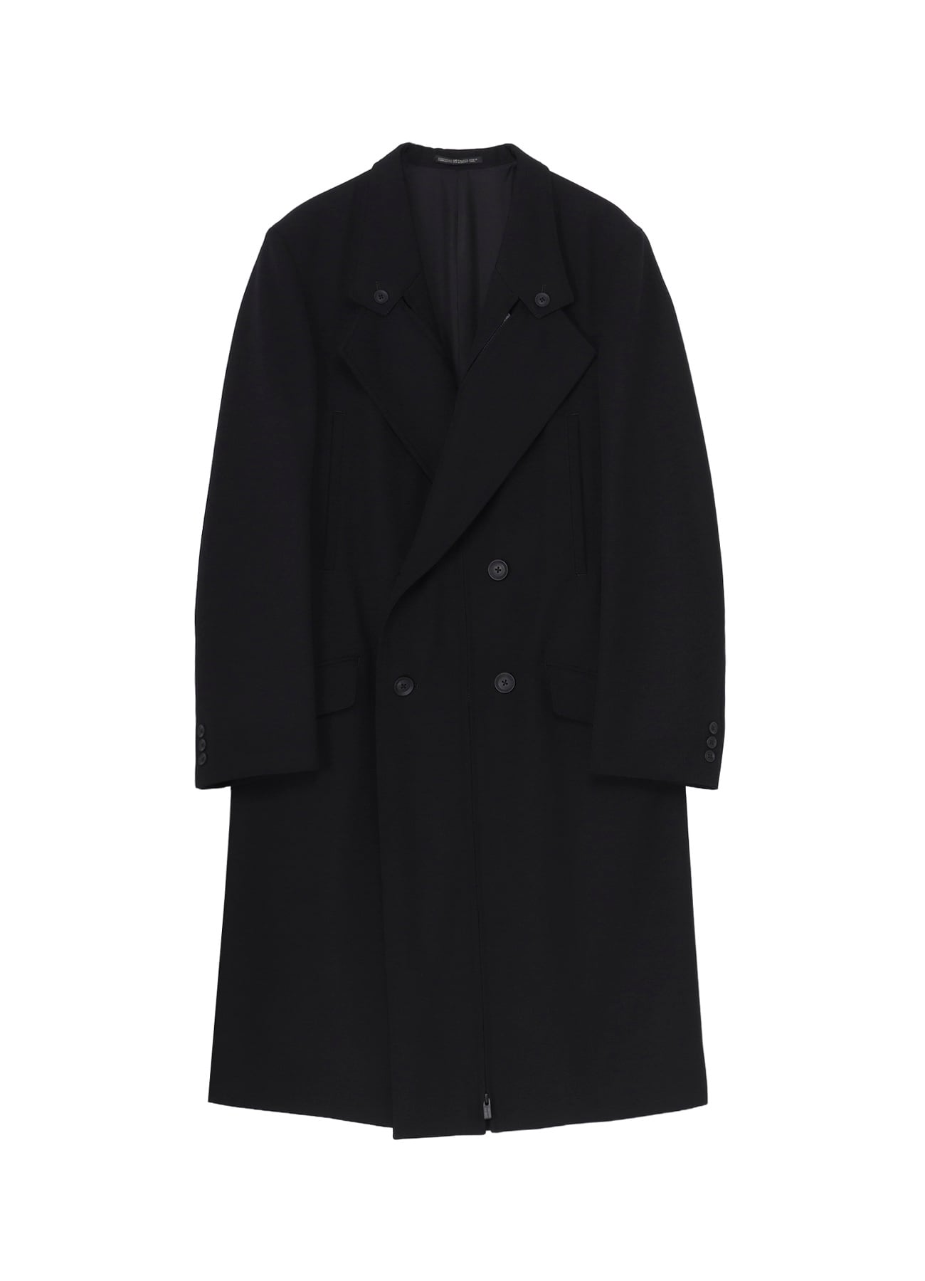 ARMY GABARDINE ZIPPER LONG JACKET