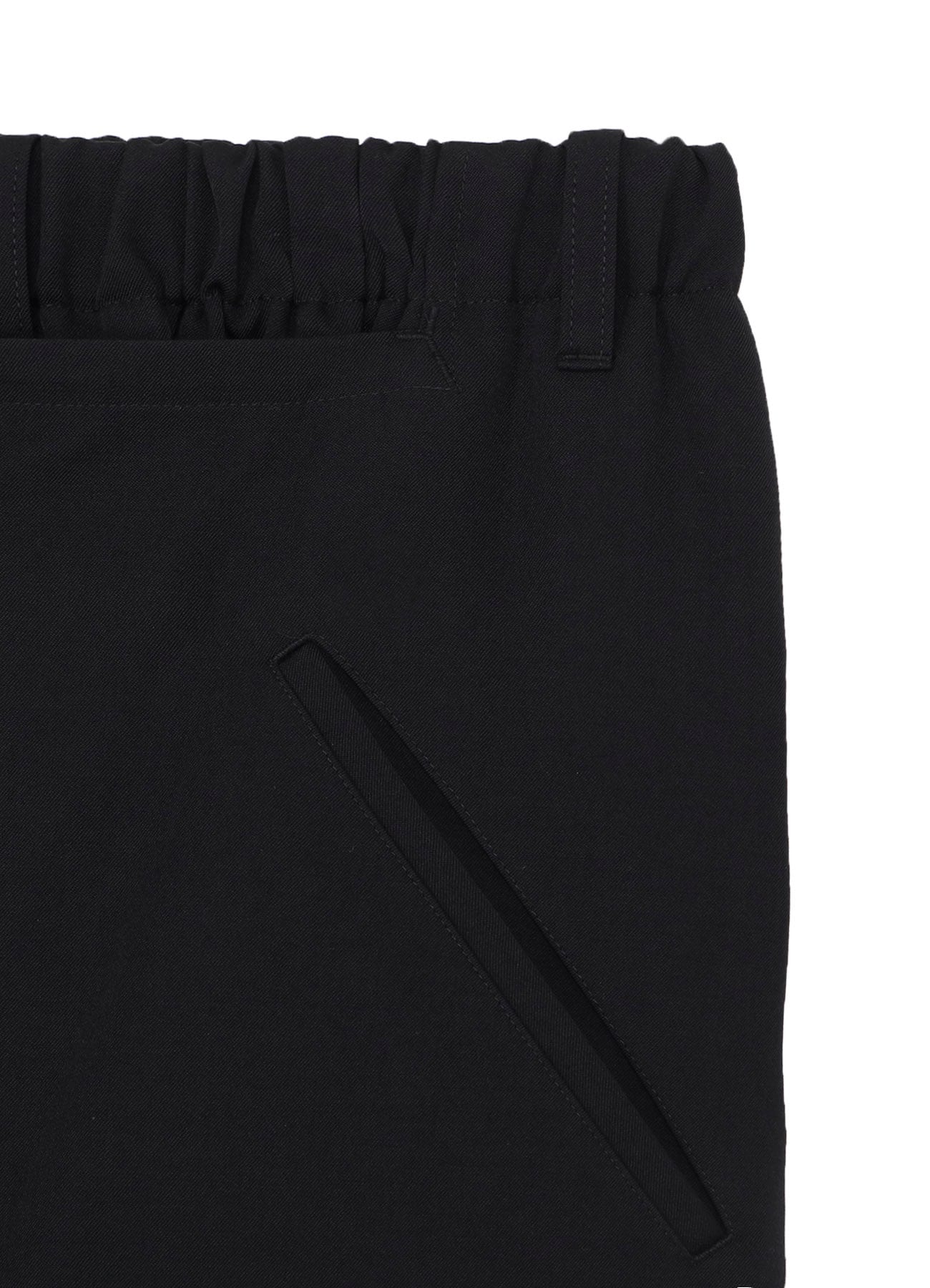 WOOL GABARDINE WRAP PANTS