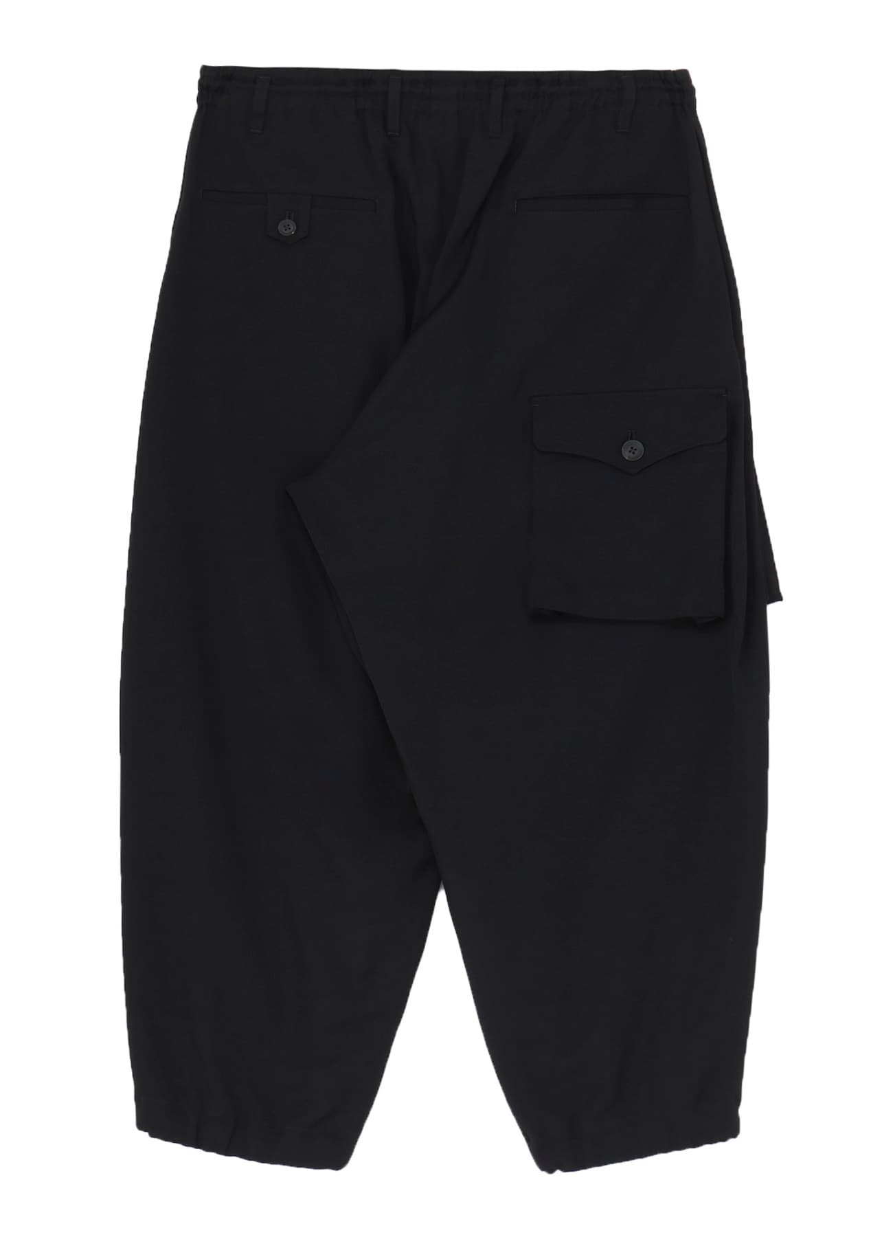 WOOL GABARDINE SIDE TUCK POCKET PANTS