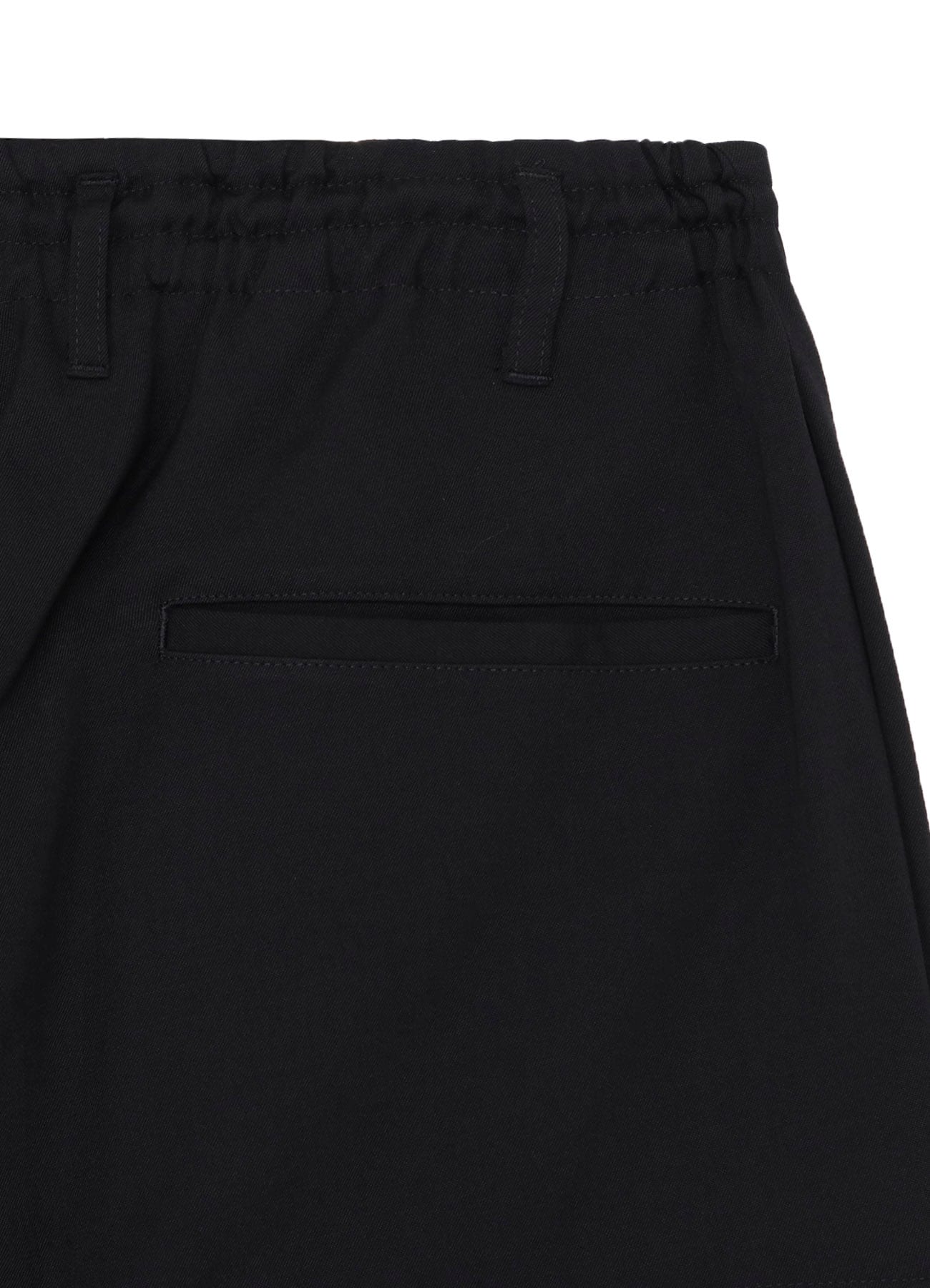 WOOL GABARDINE SIDE TUCK POCKET PANTS