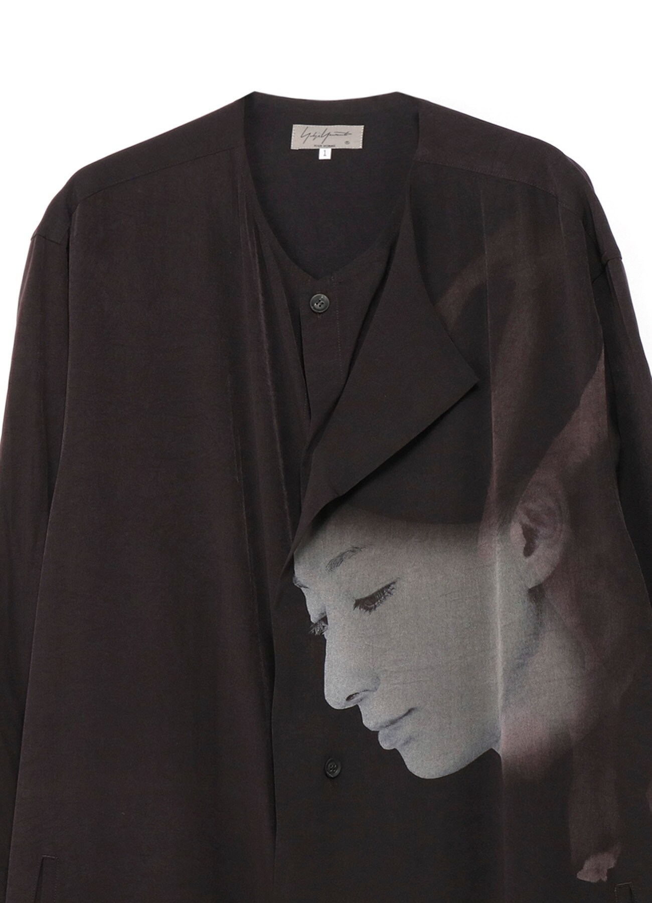 サイズ】 Yohji Yamamoto - 内田すずめ20ssノーカラーシャツコートの
