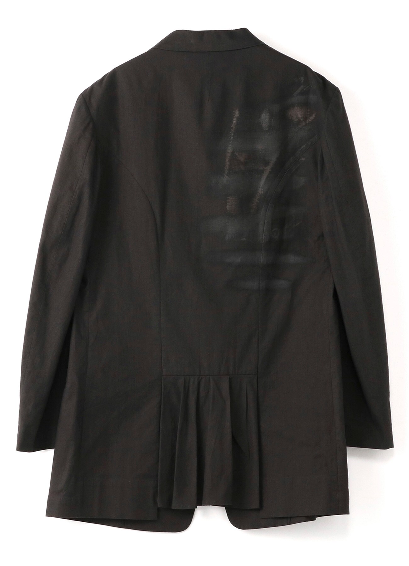Yuuka Asakura 綿クロス 二つ釦後ろ裾フレアジャケット M Black Vintage The Shop Yohji Yamamoto