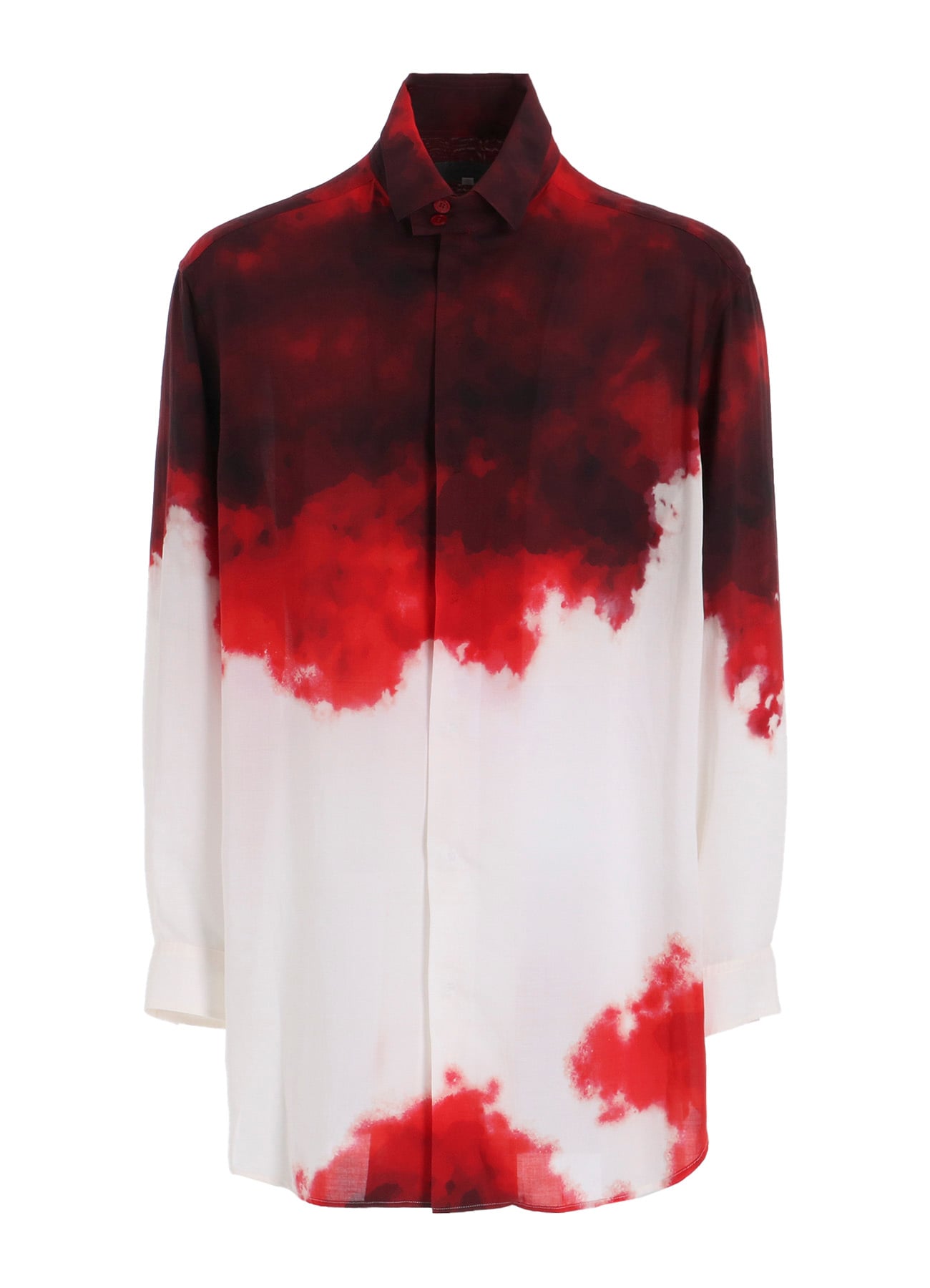 CELLULOSE UNEVEN RED BLOUSE