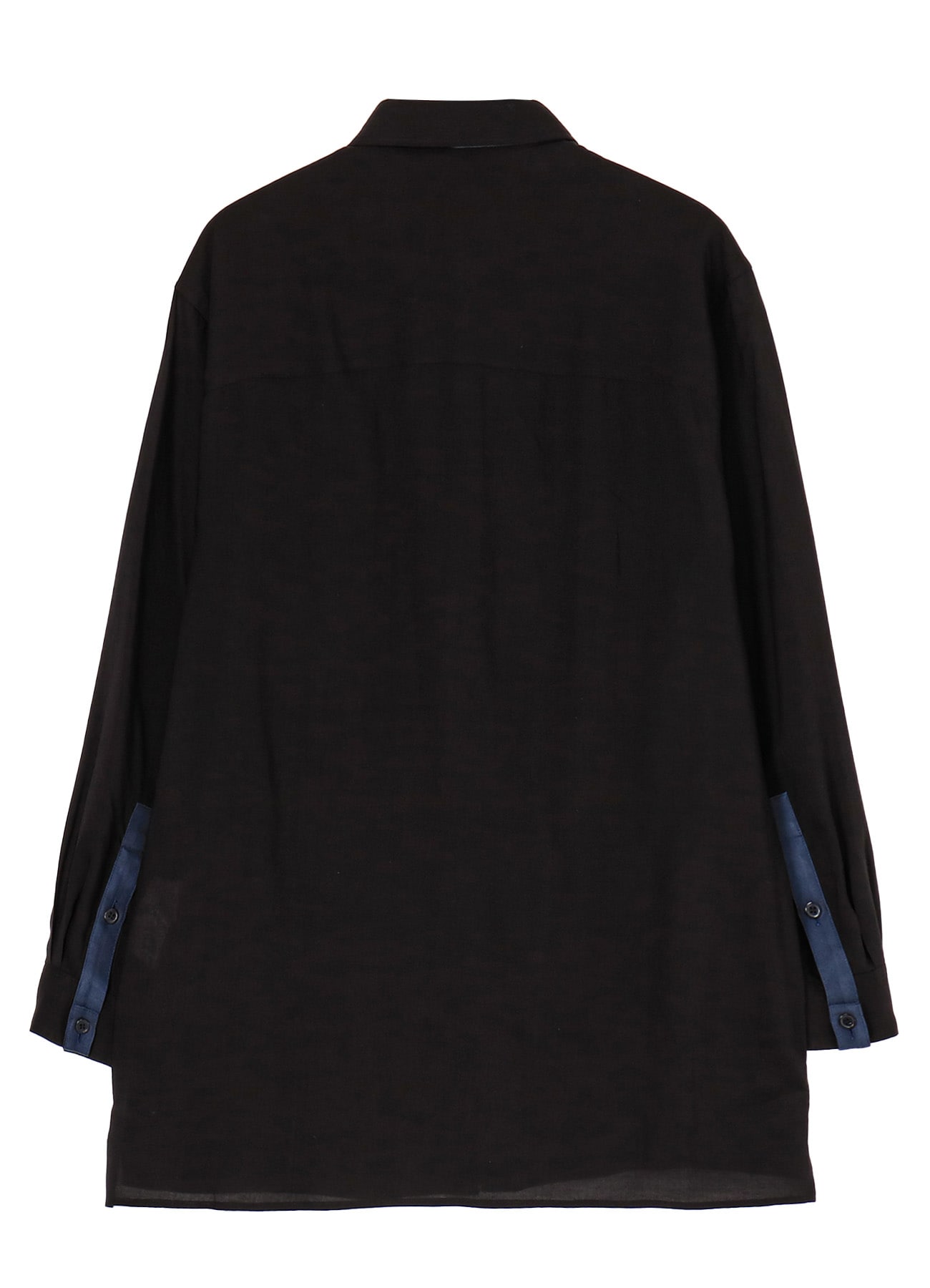 CELLULOSE LOAN CHEST PANEL BLOUSE WITH NAVY CLOTH