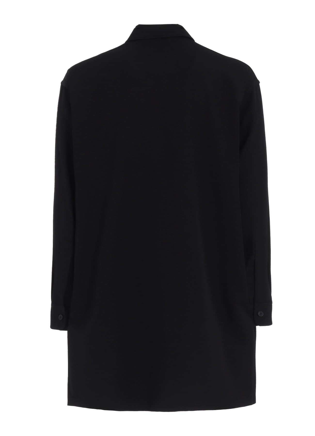 WOOL GABARDINE FACE AND BACK POCKET BLOUSE