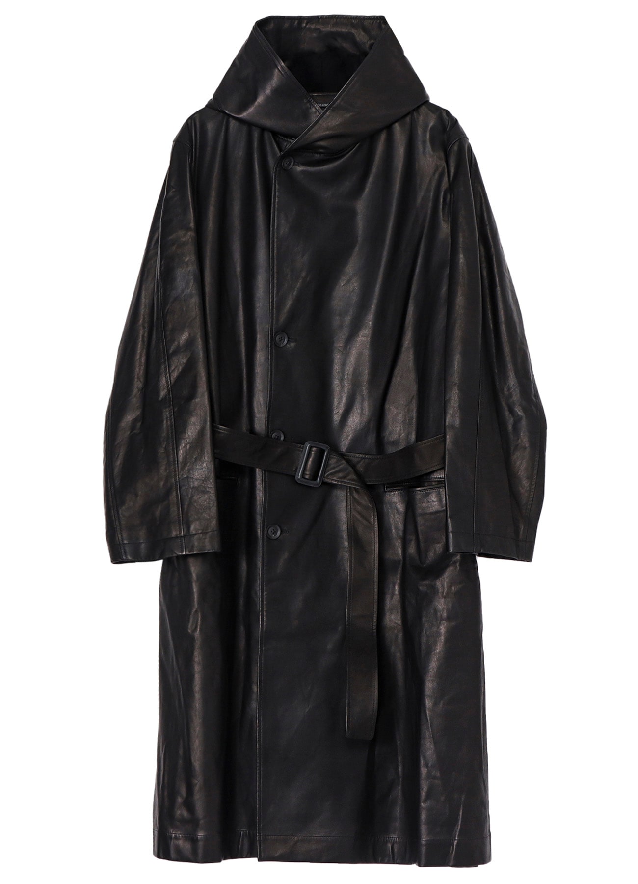 BACKLASH FURNITURE LEATHER 4BS HOODED COAT