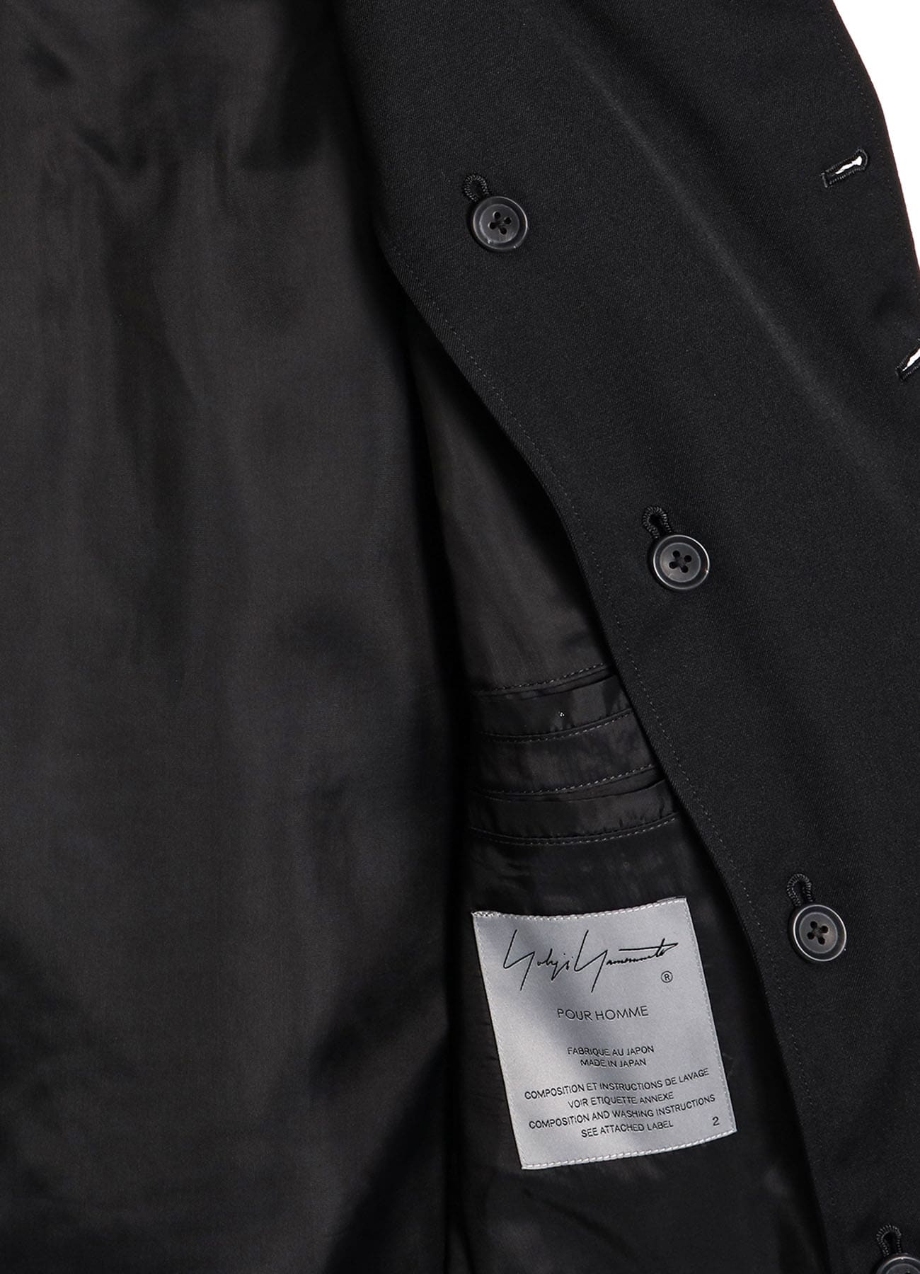 WOOL GABARDINE W HOODED JACKET(S BLACK): Yohji Yamamoto POUR HOMME｜THE SHOP YOHJI  YAMAMOTO