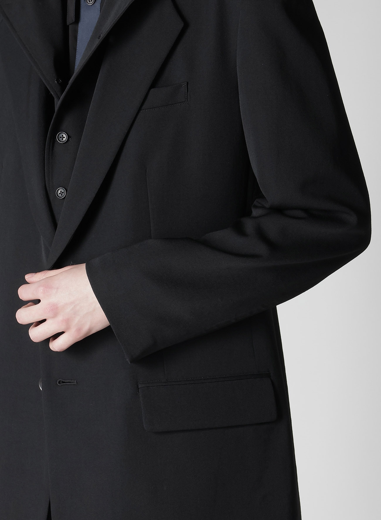 WOOL GABARDINE W HOODED JACKET(S BLACK): Yohji Yamamoto POUR HOMME｜THE SHOP YOHJI  YAMAMOTO