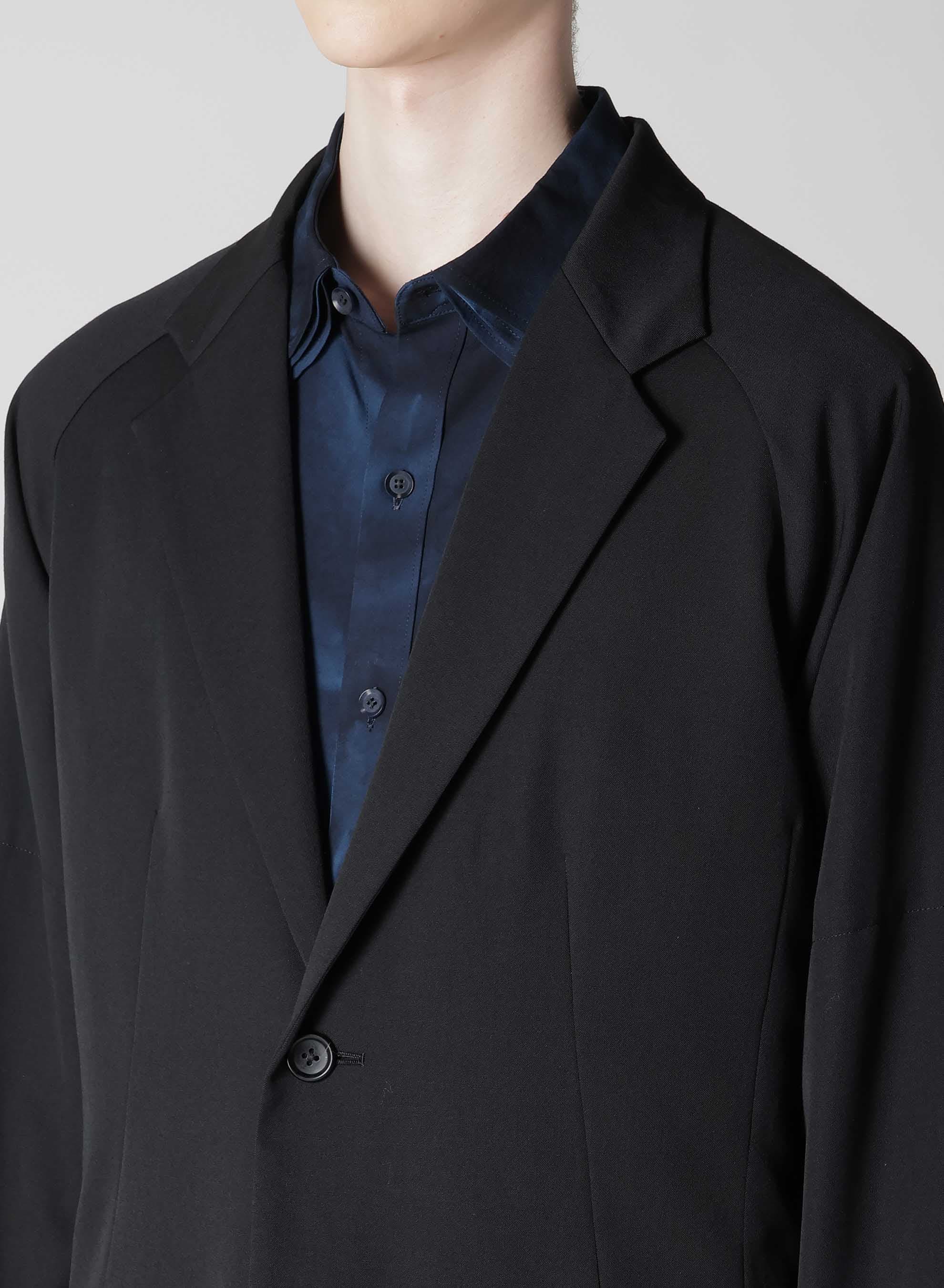 WOOL GABARDINE ROLLED UP HEM JACKET